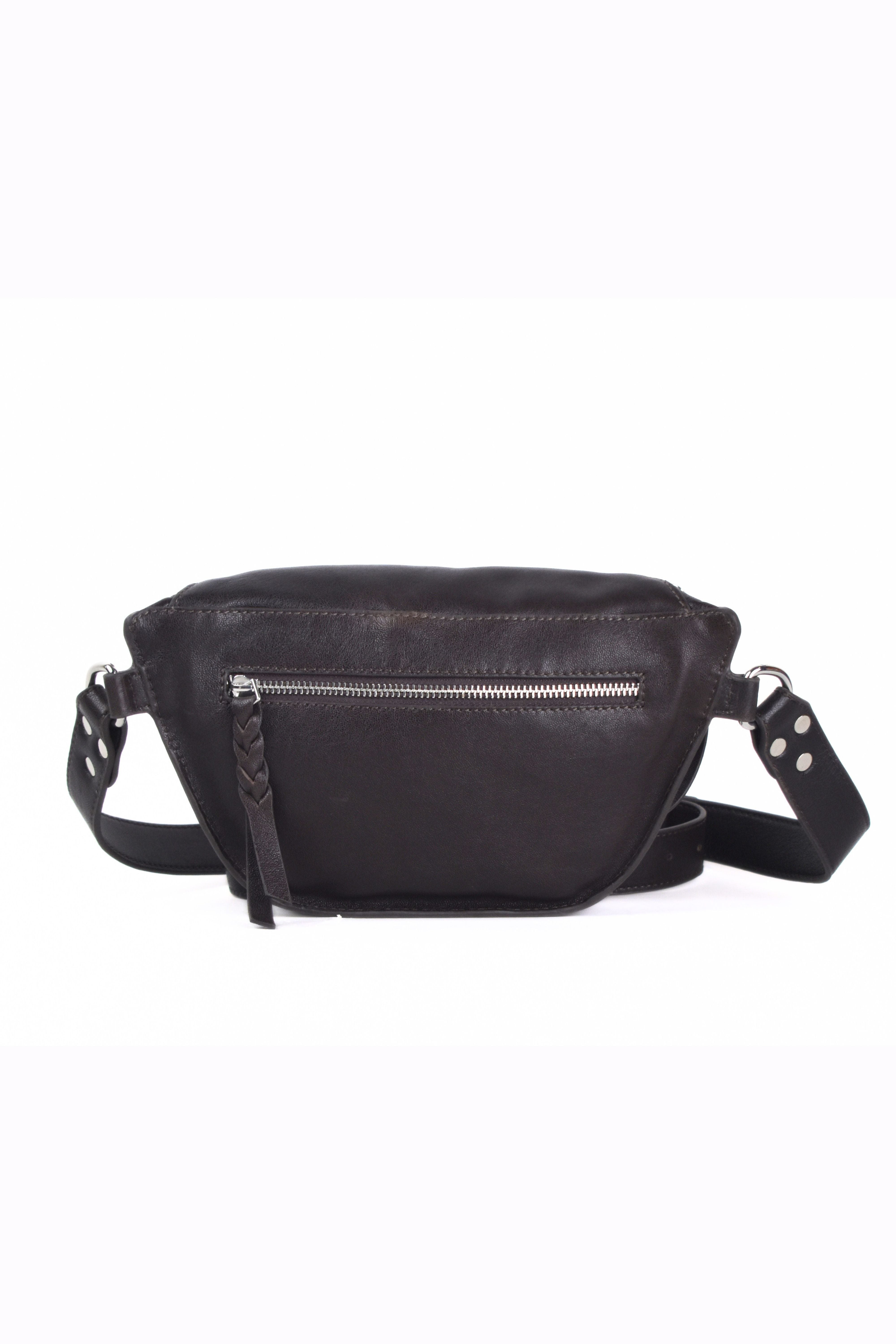 Noctra Curve Leather Belt Bag
