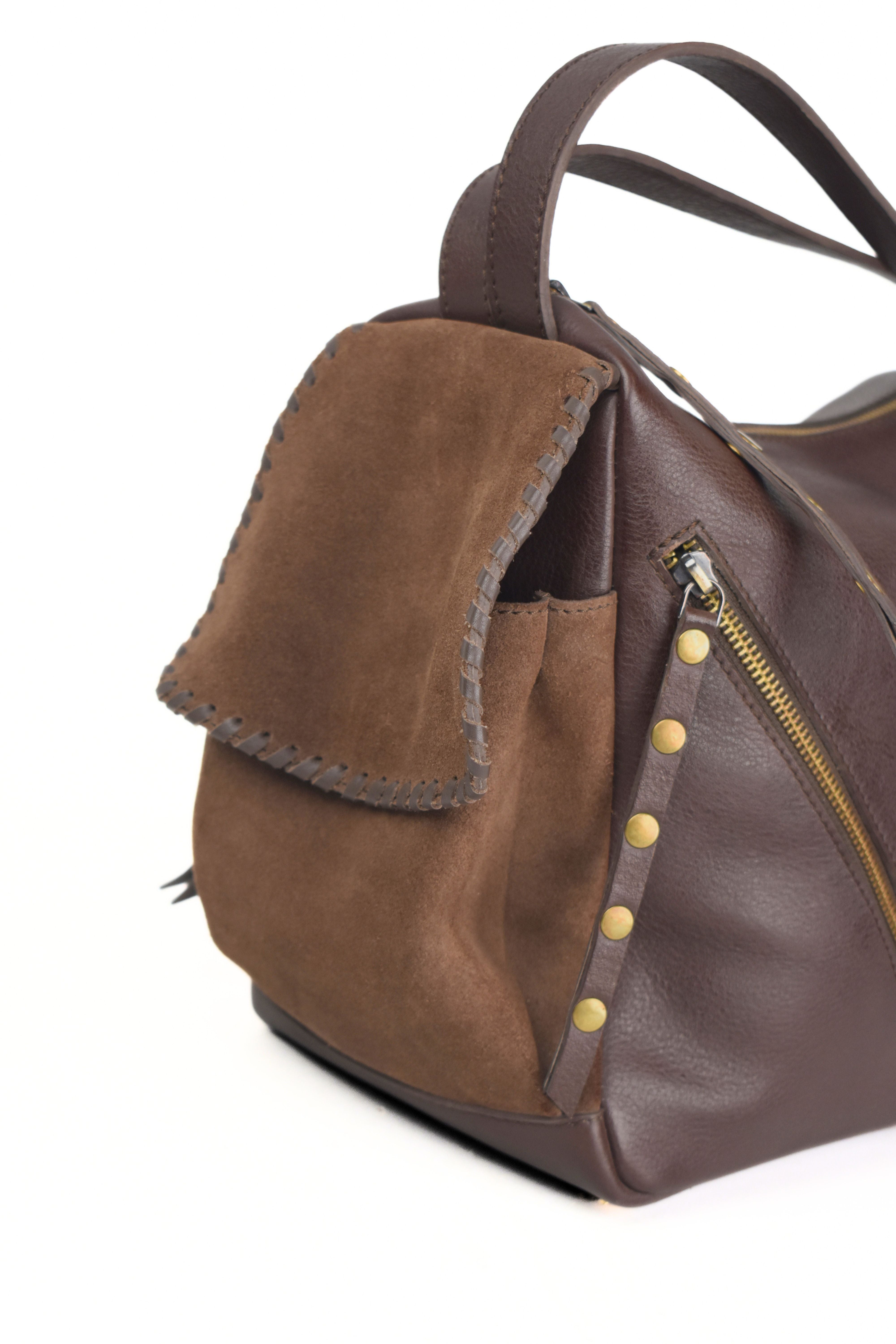 Terra Stud Saddle Shoulder Bag