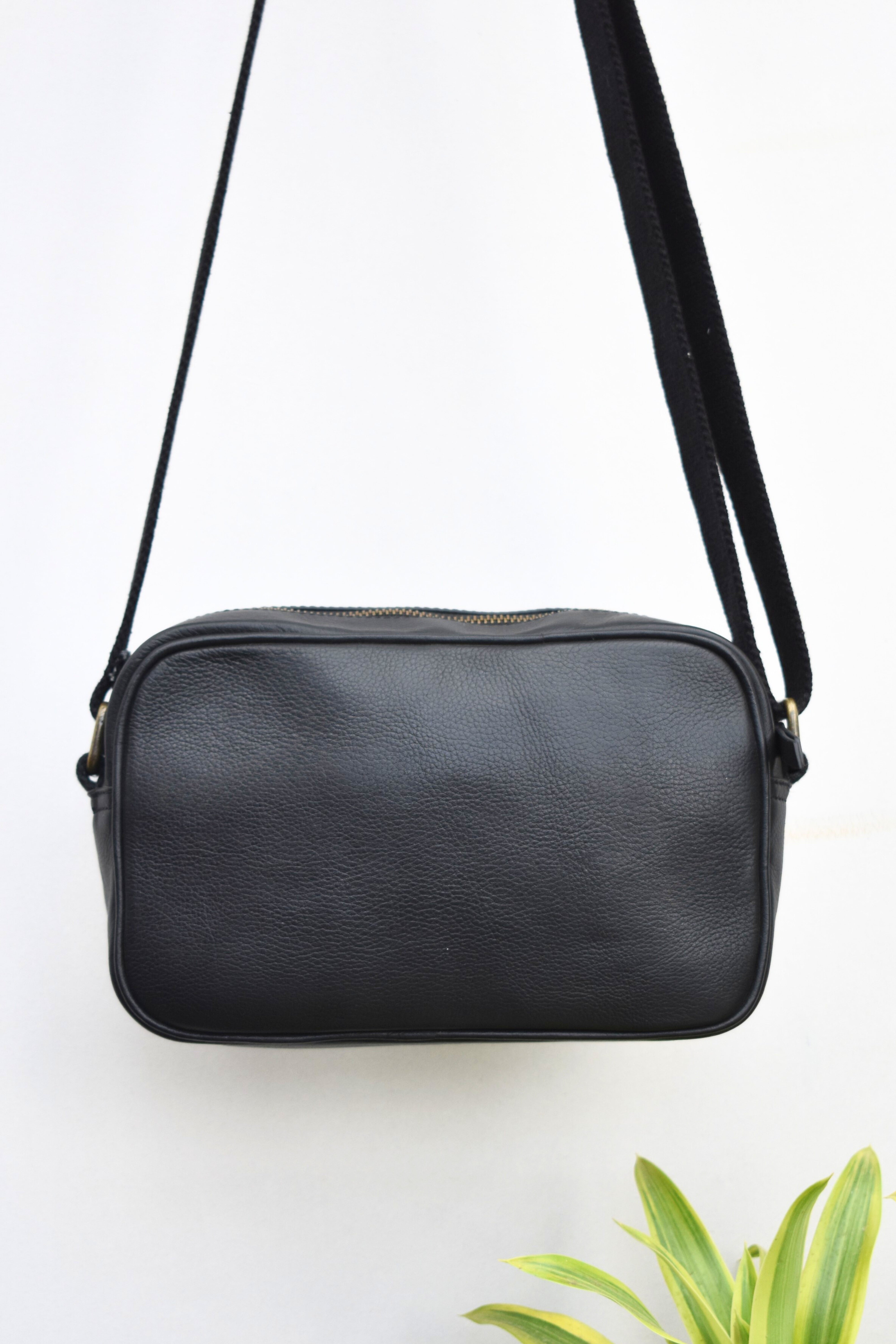 The Noir Grid Crossbody