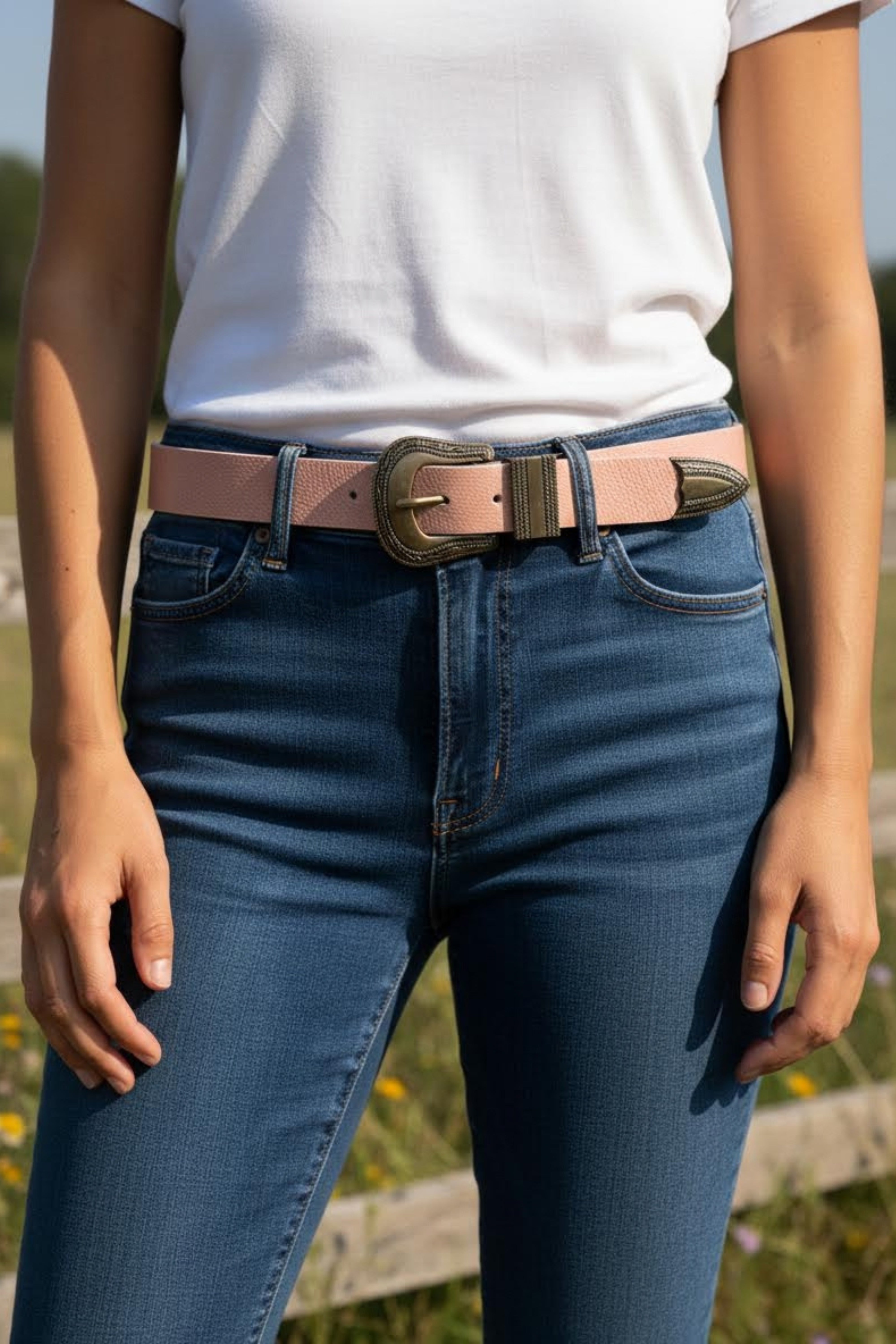 Blush Vintage Artisan Leather Belt