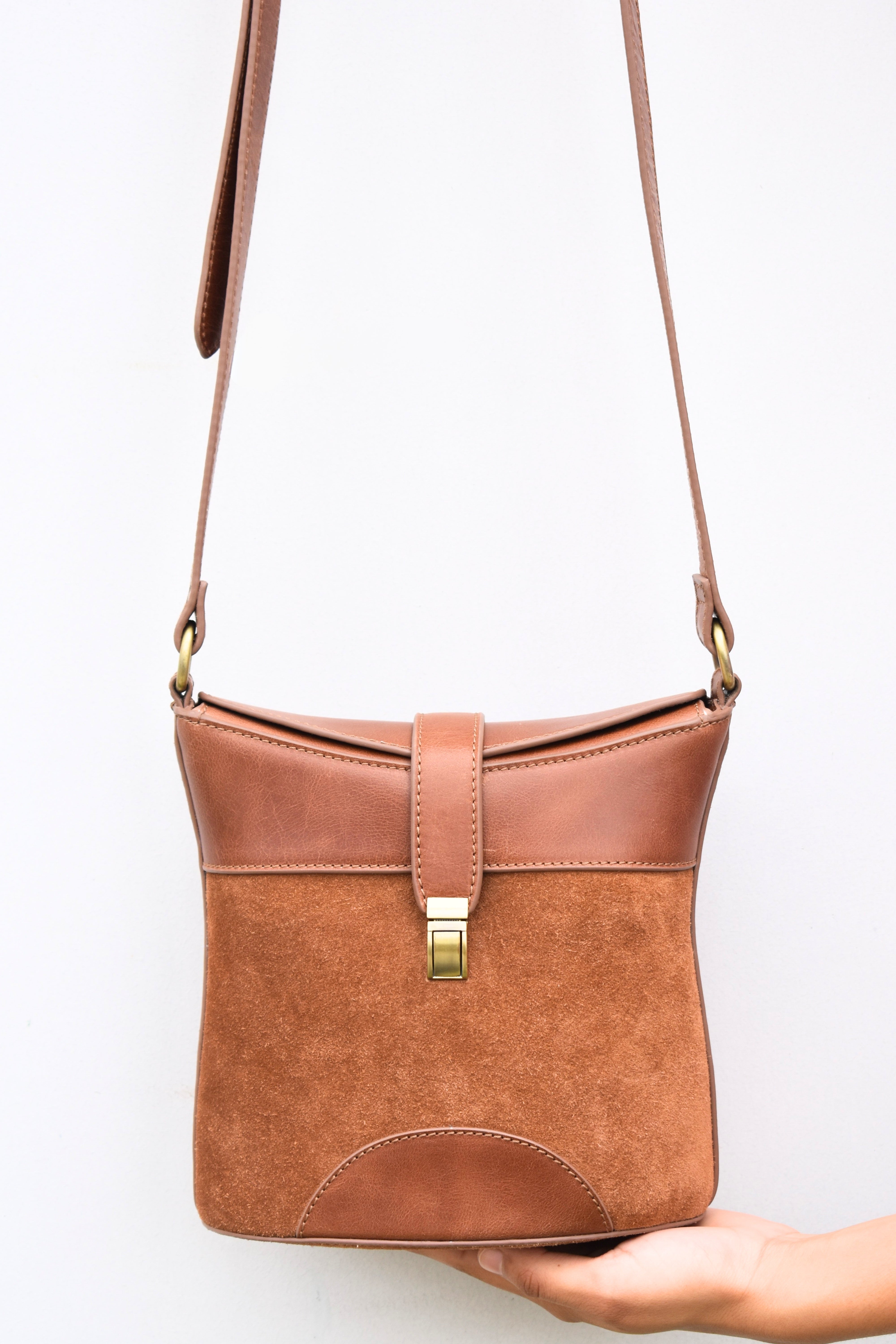 Savannah Rust Split Leather Sling
