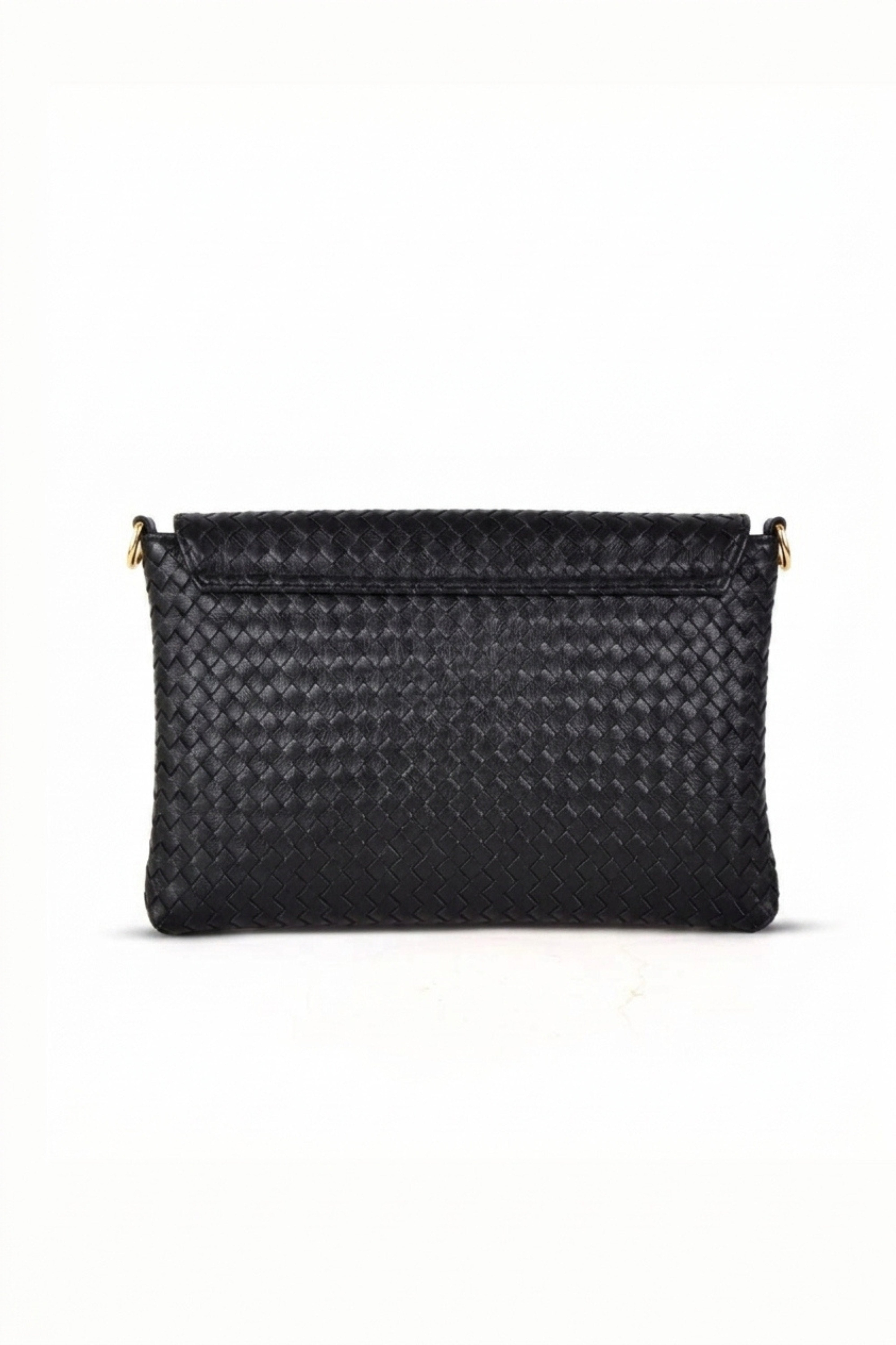 Woven Leather Handheld Crossbody Bag