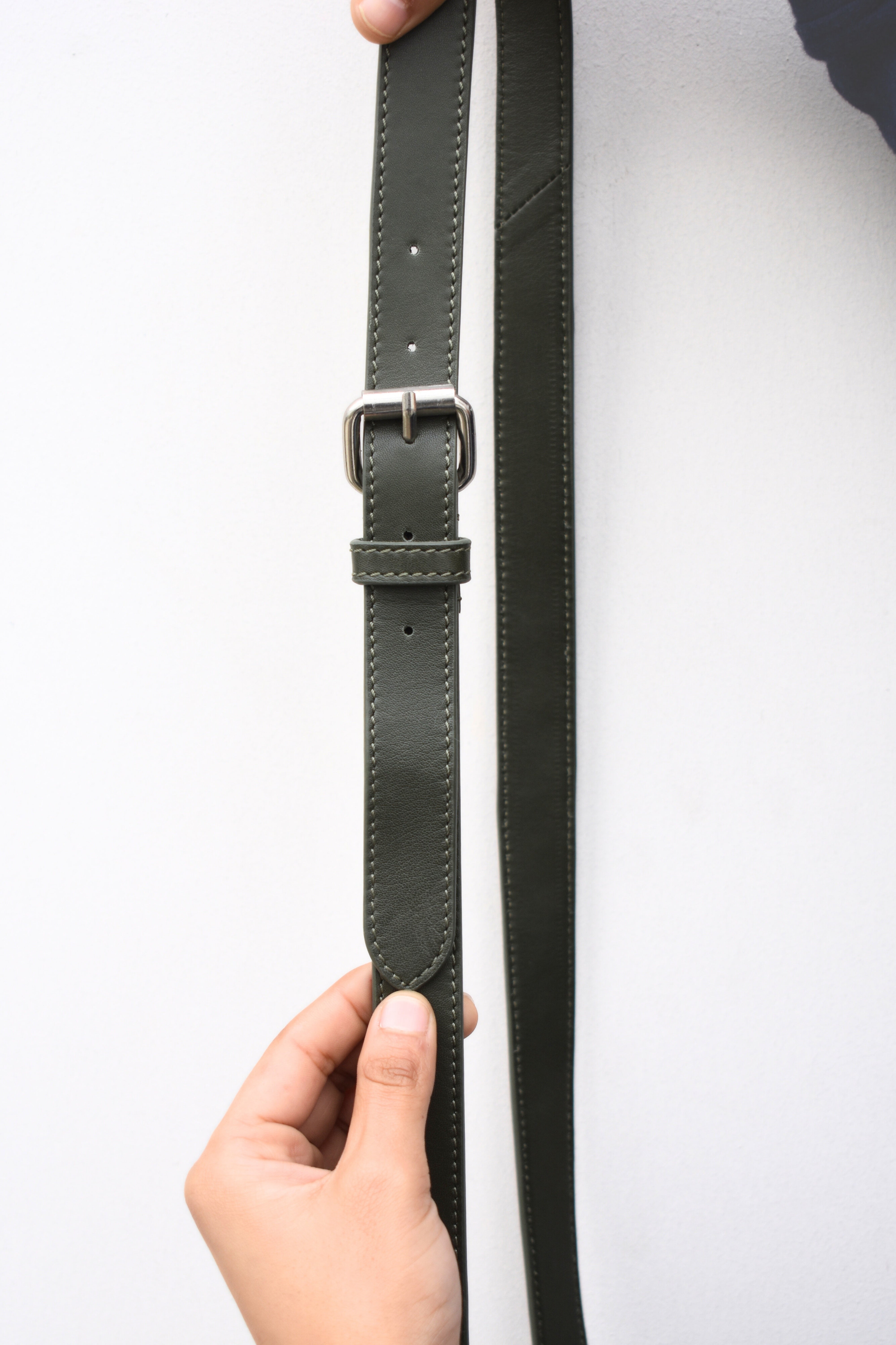 Drawstring Leather Handbag