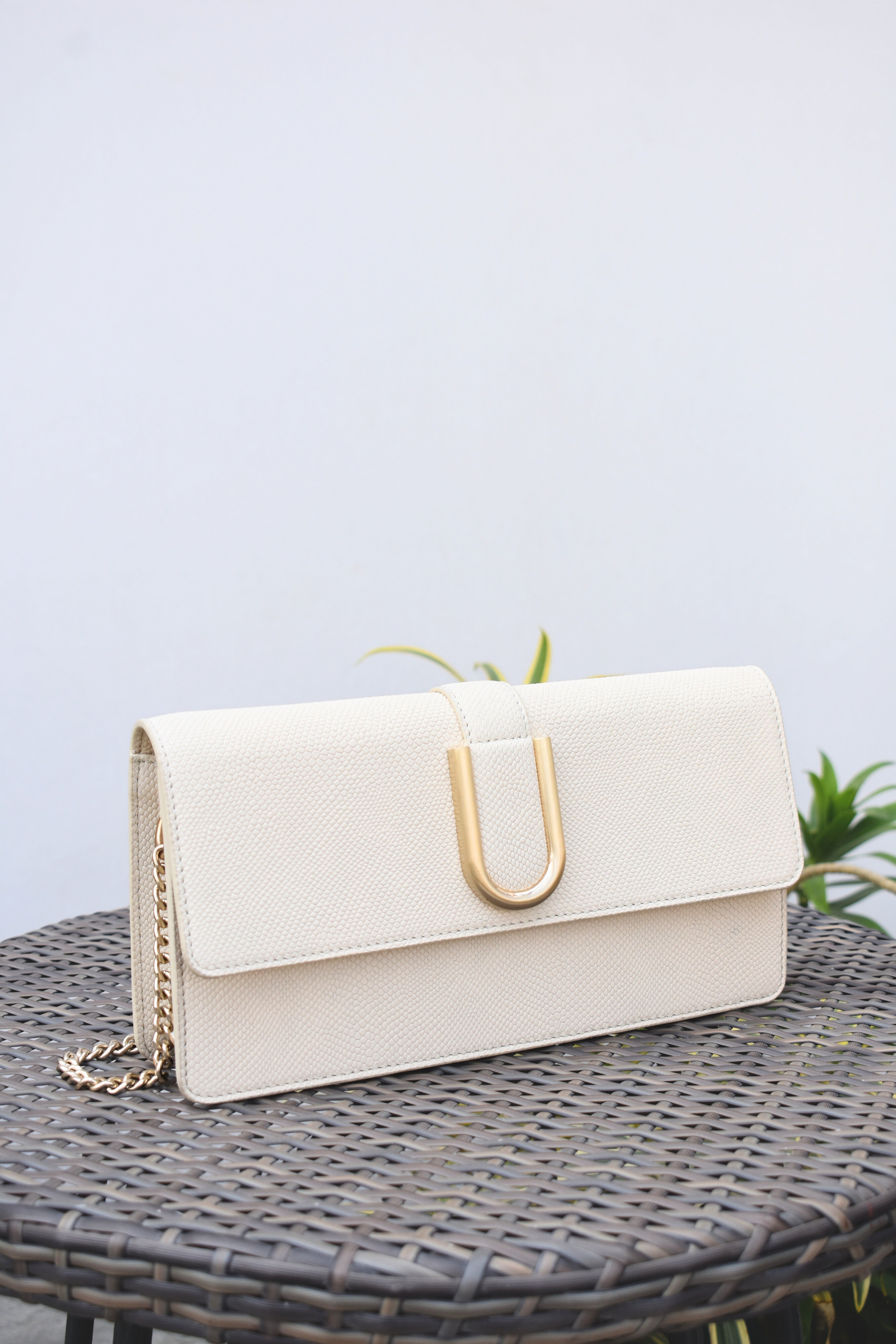 Ivory Halo Clutches Bag