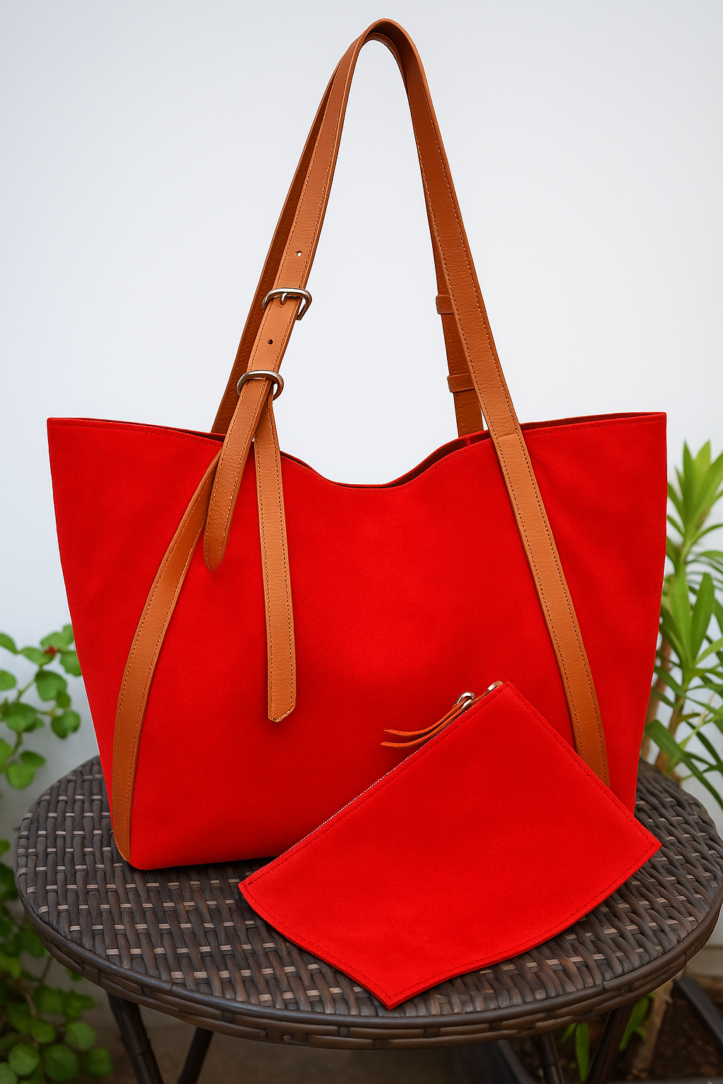 Amber Sun Suede Tote