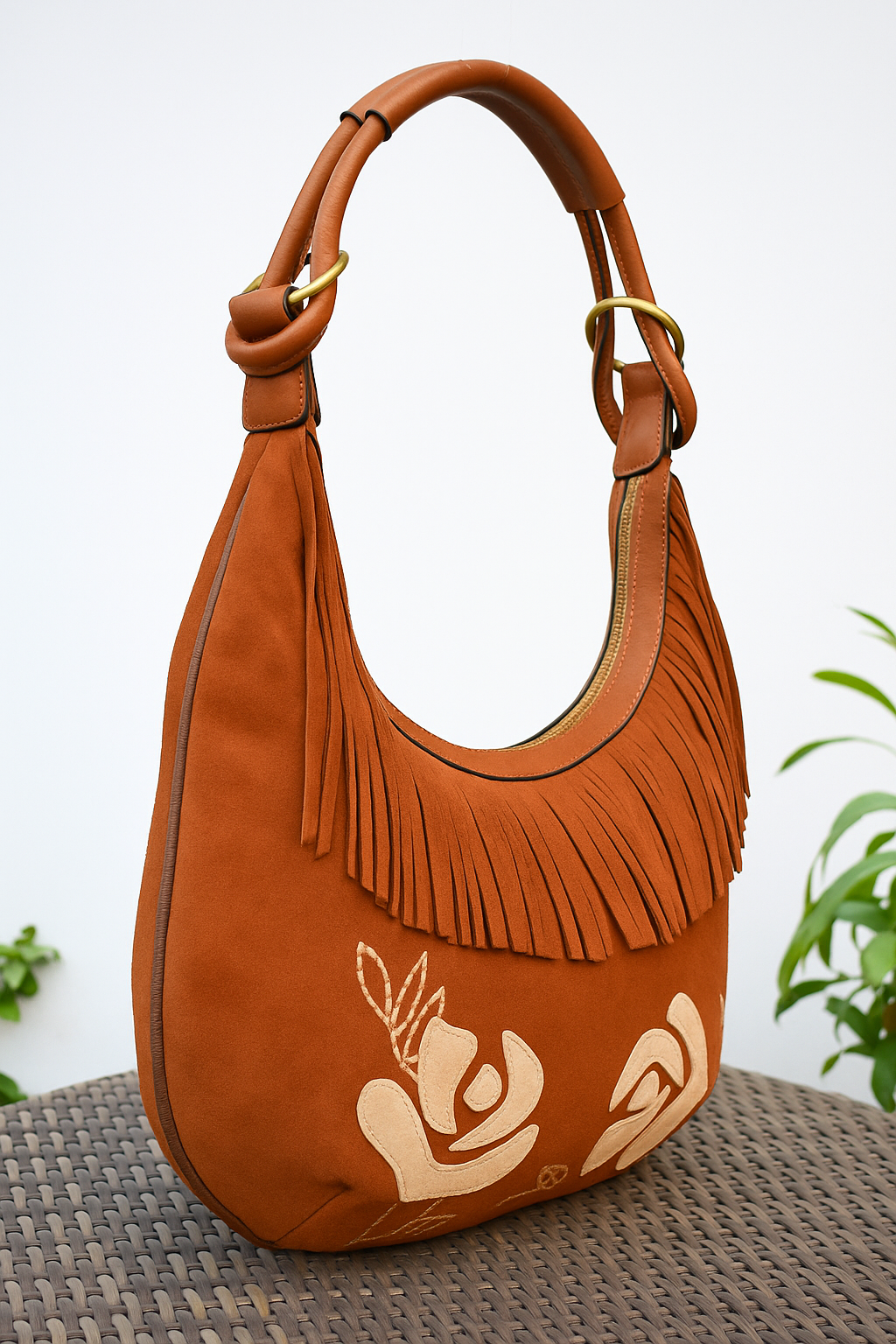 Desert Fringe Suede Shoulder Bag