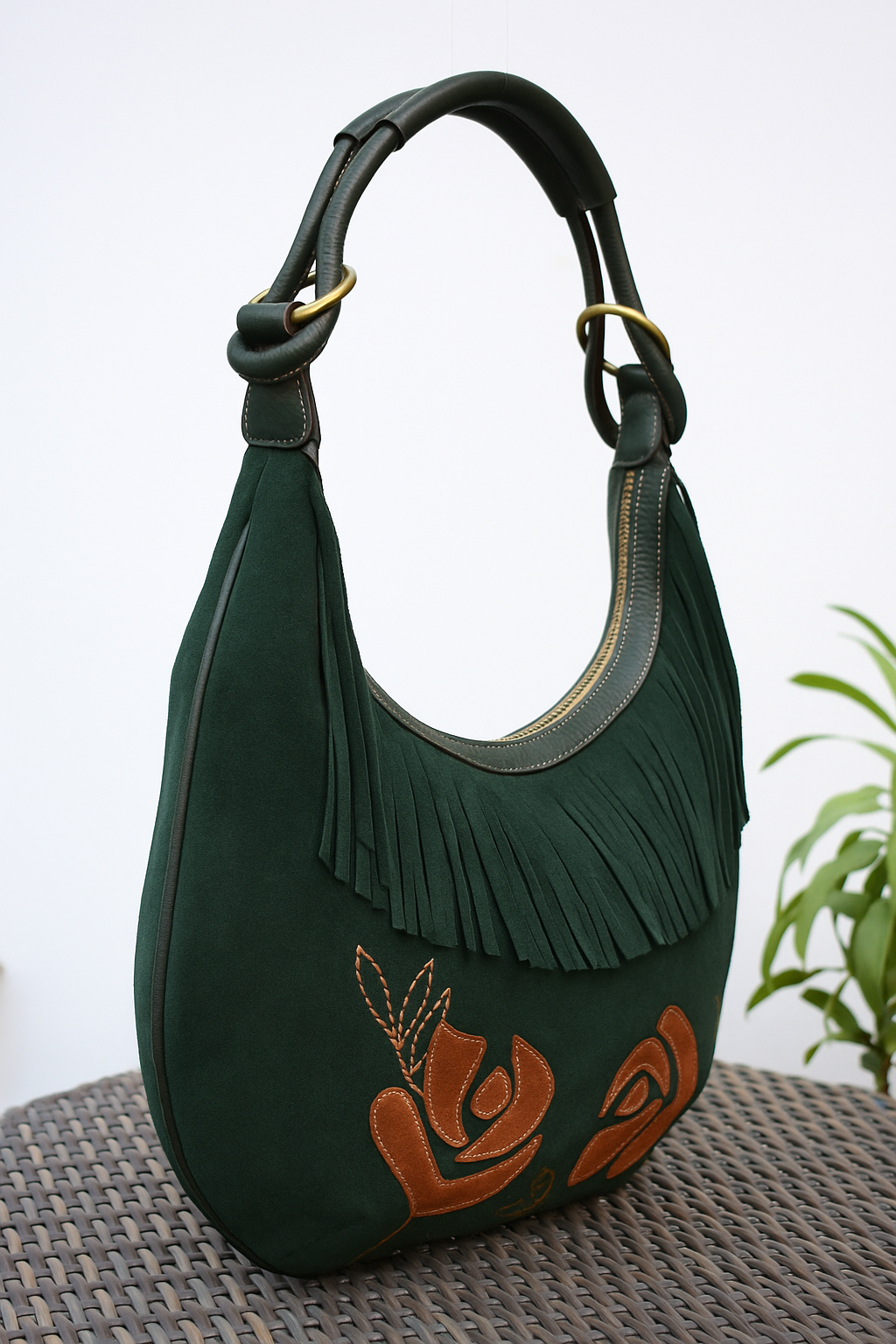 Desert Fringe Suede Shoulder Bag