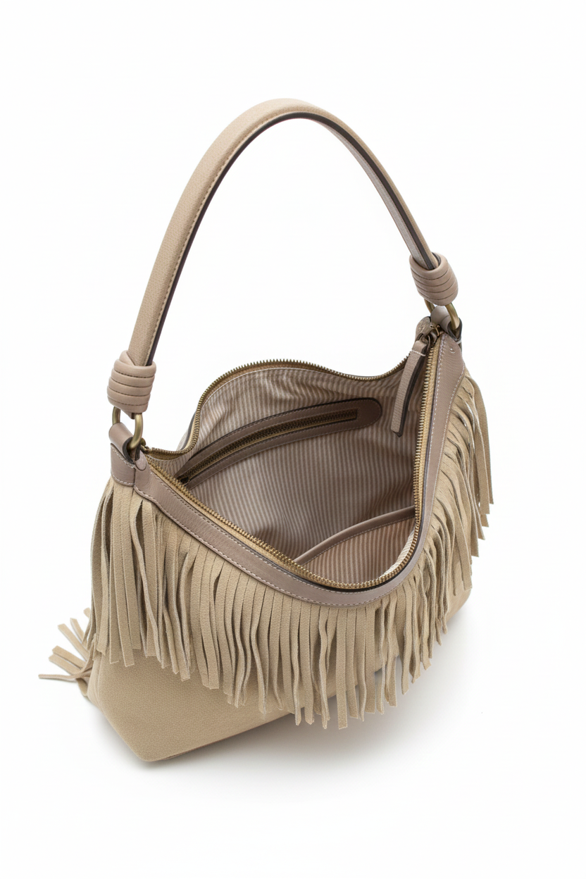 Desert Fringe Suede Shoulder Bag