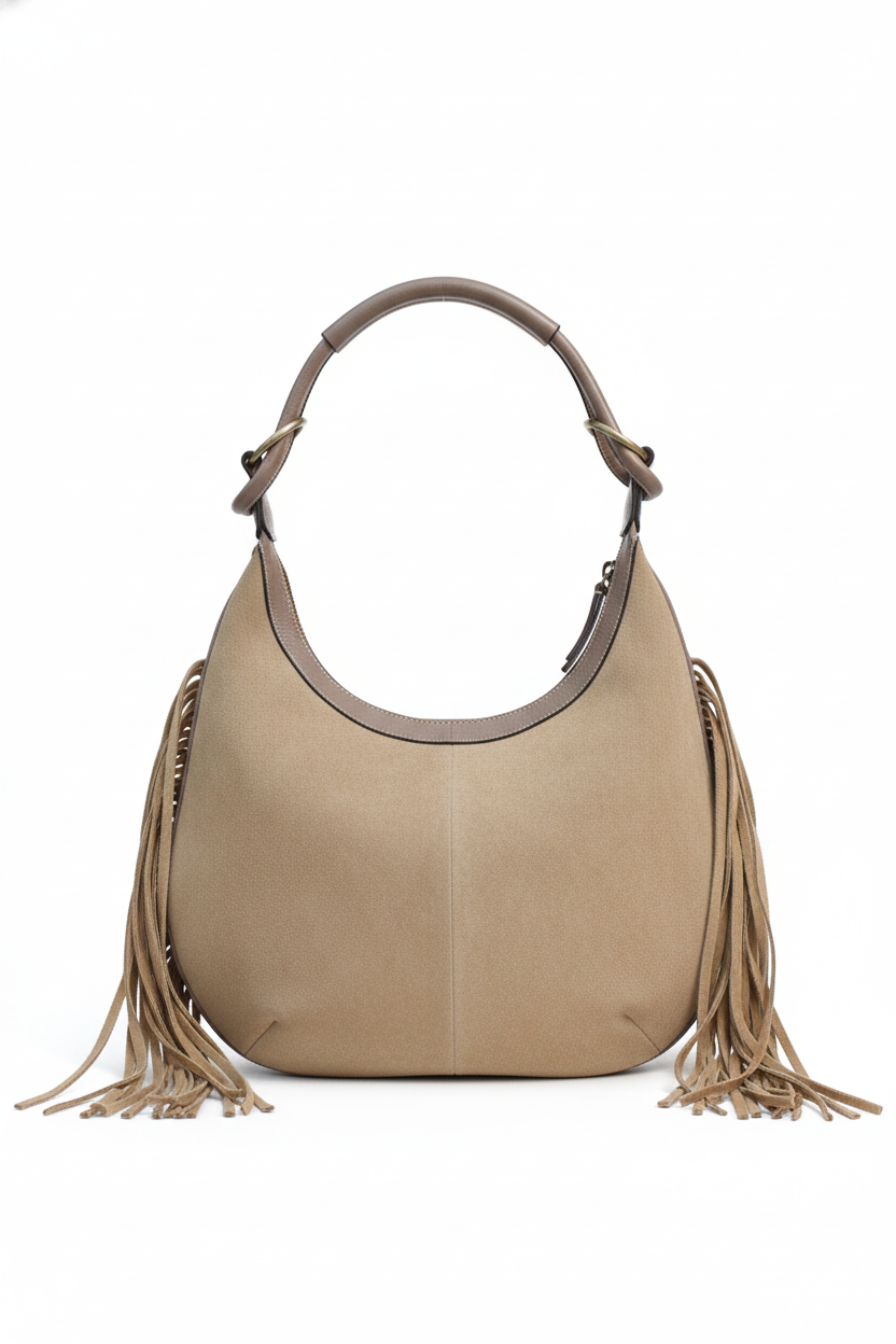 Desert Fringe Suede Shoulder Bag