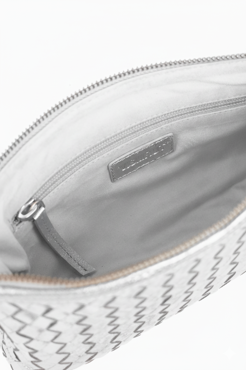 The Astrid Silver Weaved Bag
