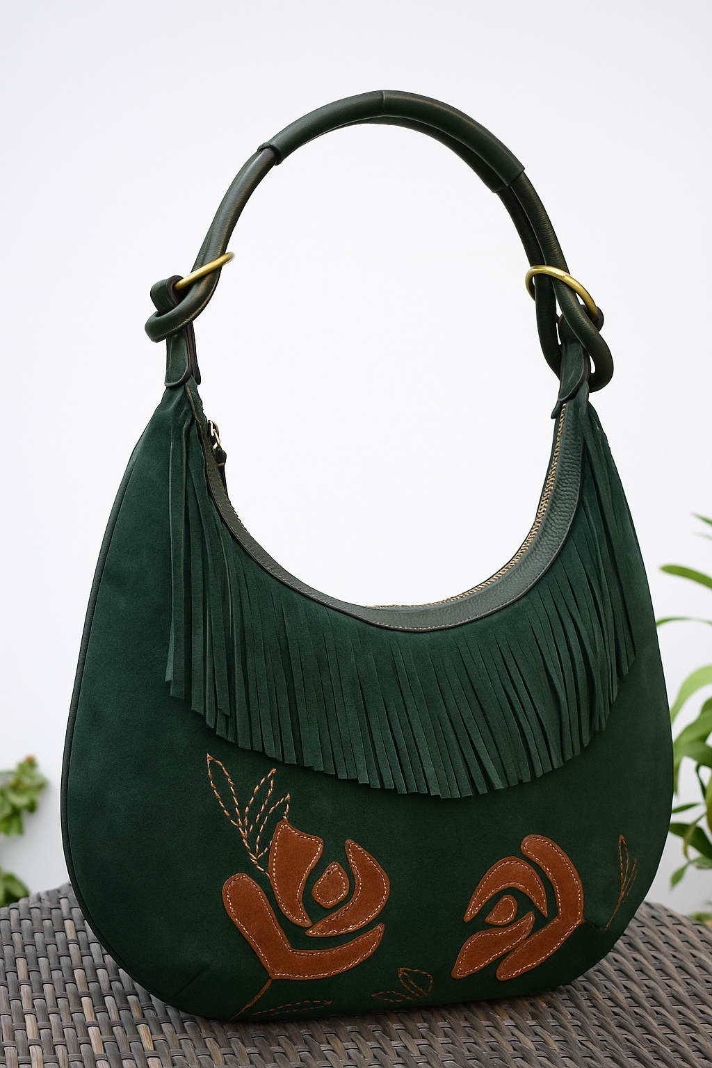 Desert Fringe Suede Shoulder Bag