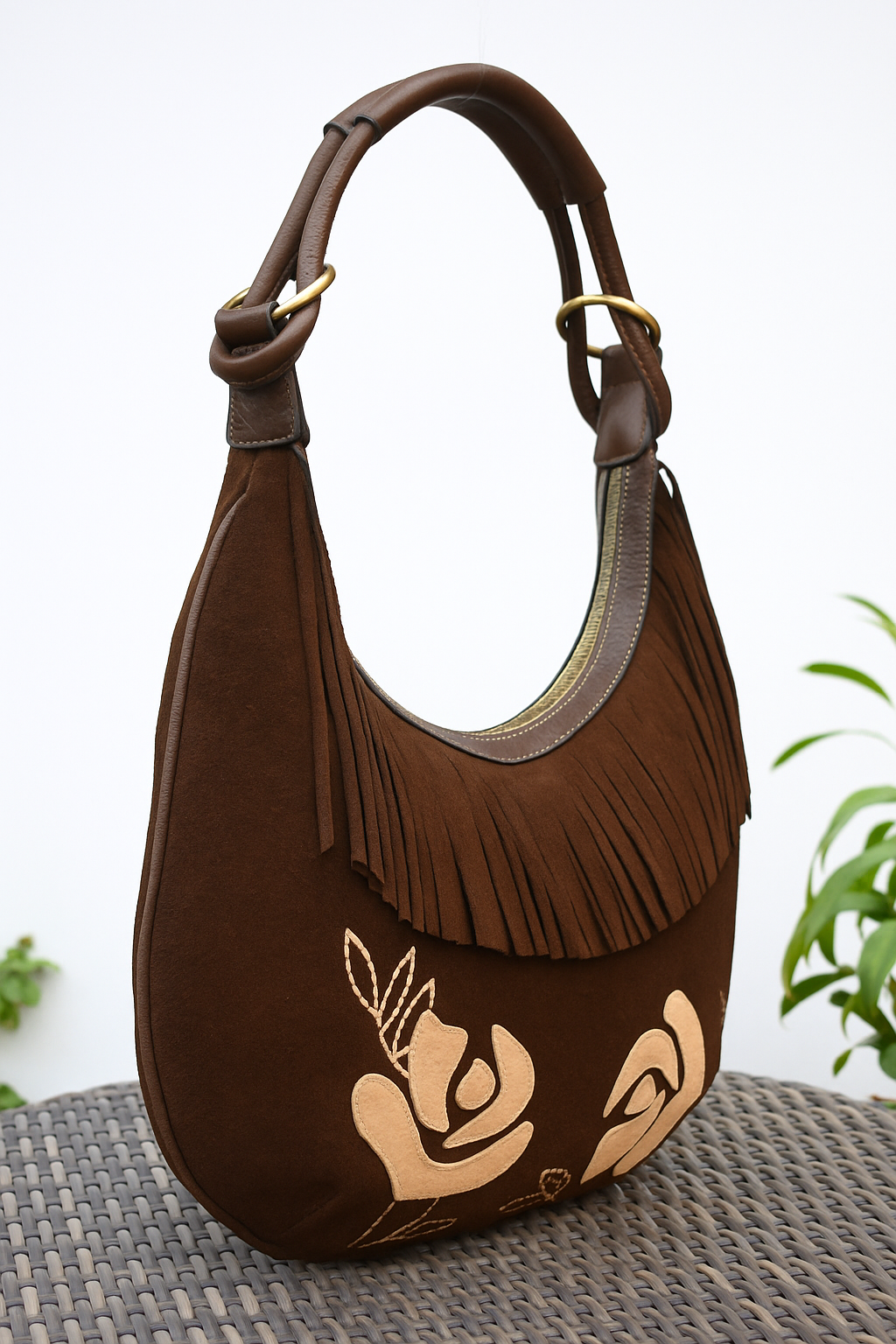 Desert Fringe Suede Shoulder Bag