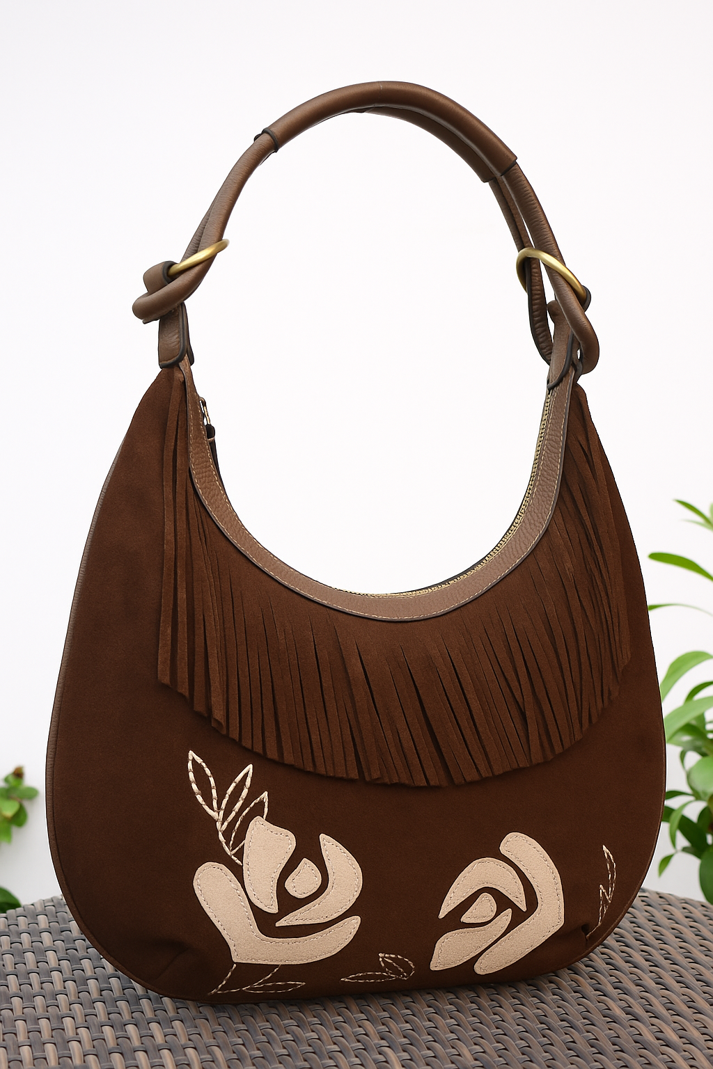 Desert Fringe Suede Shoulder Bag