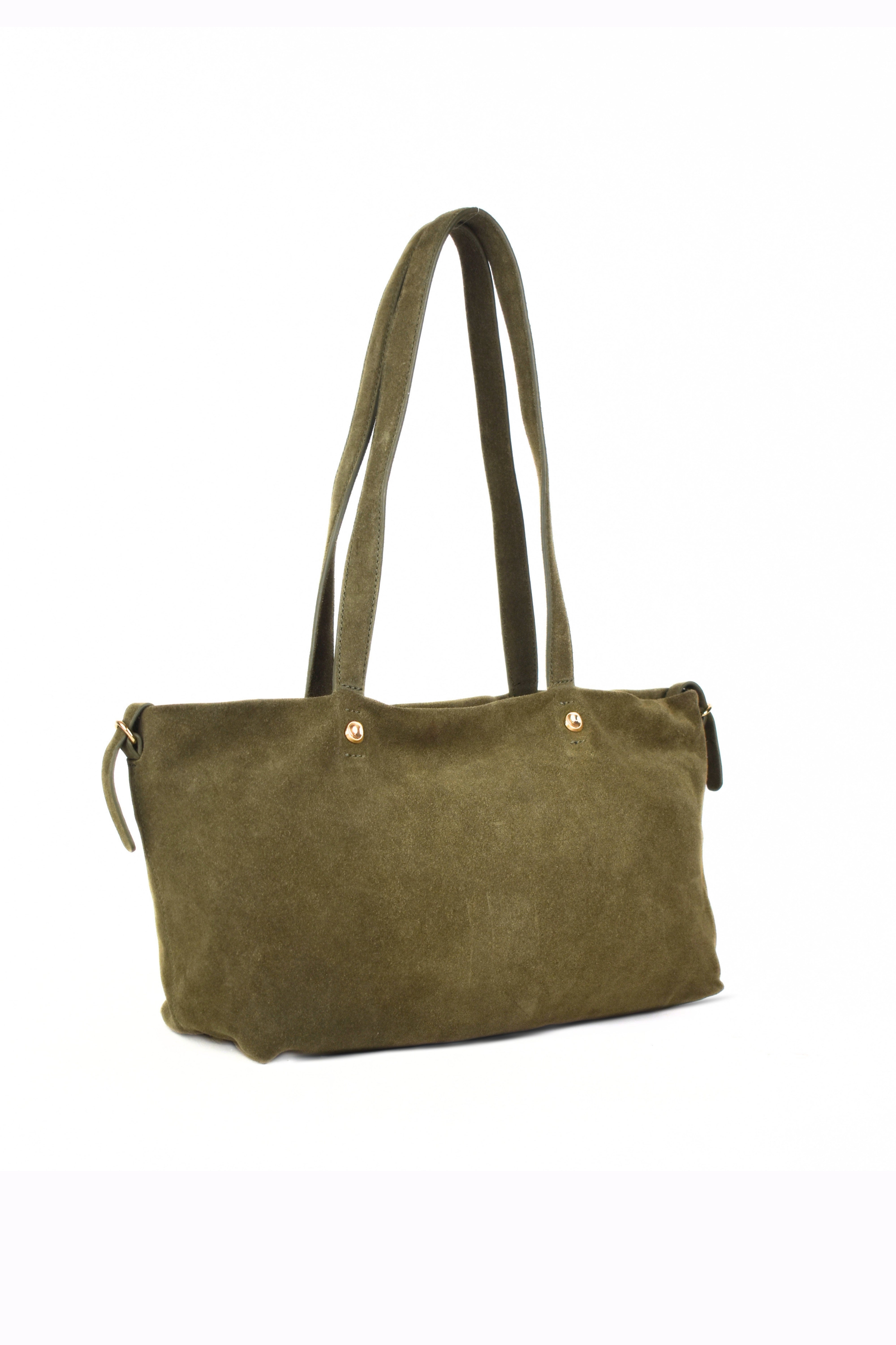Moss Suede Tote Bag