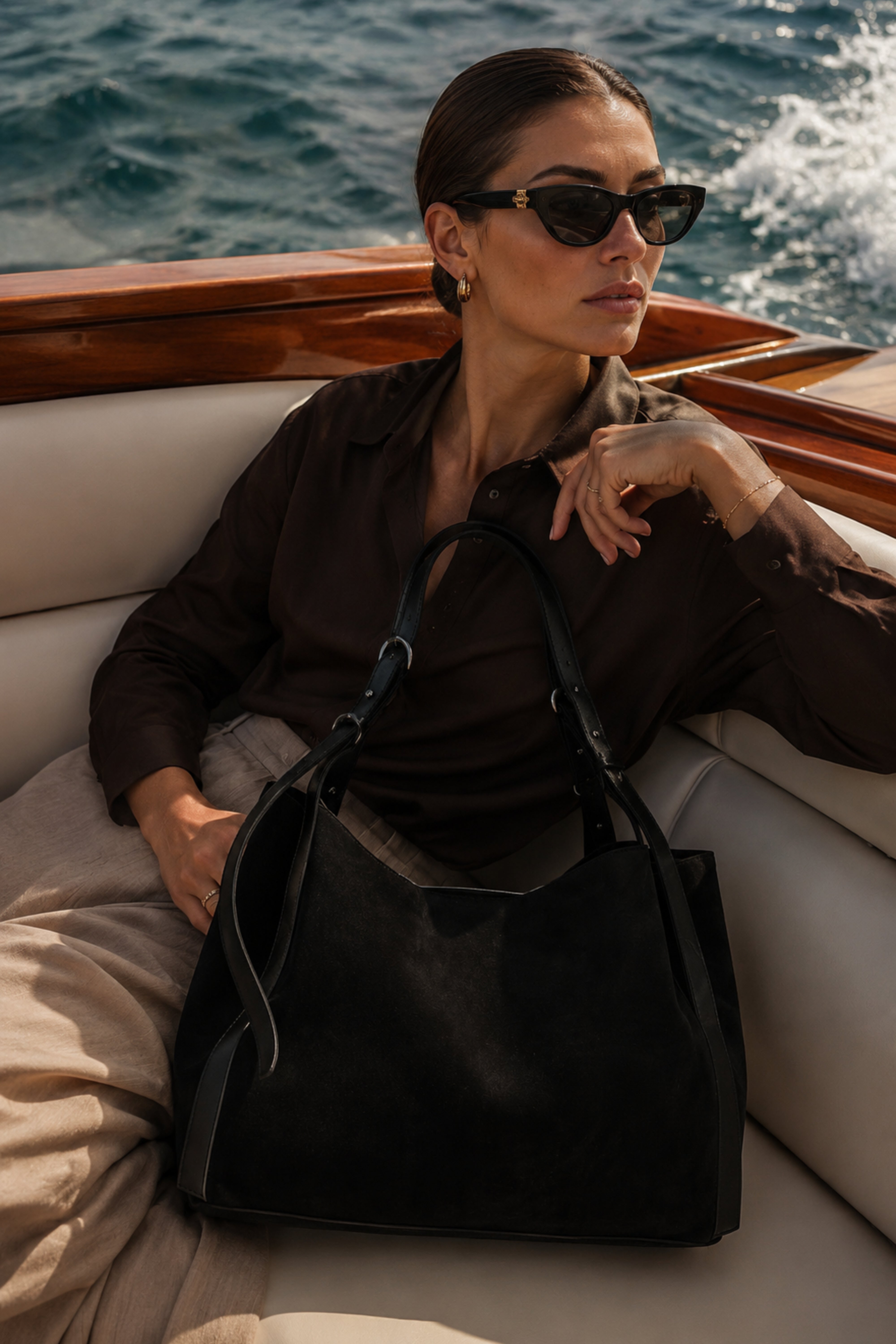 Amber Sun Suede Tote