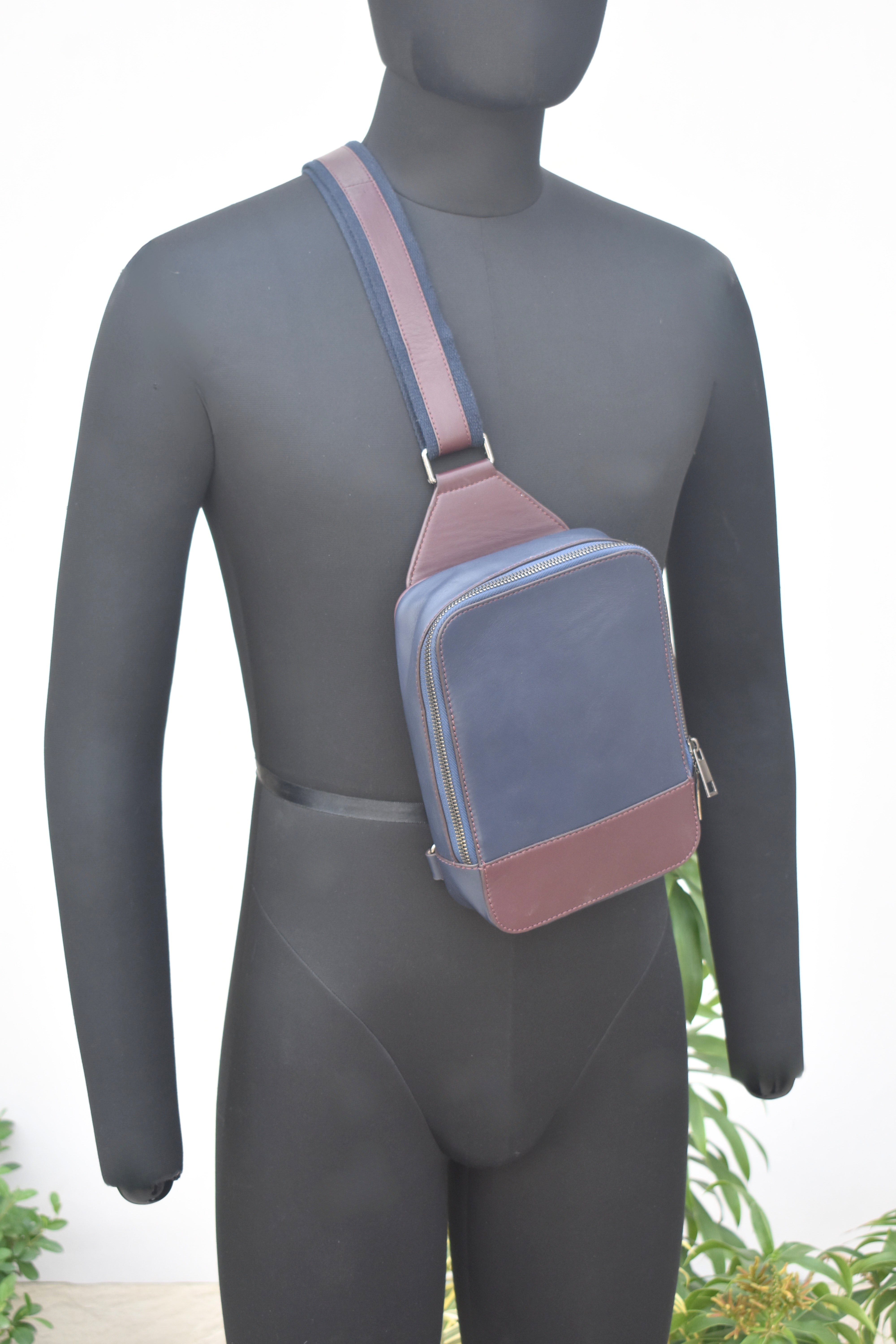 Elegant Leather Crossbody Sling Bag