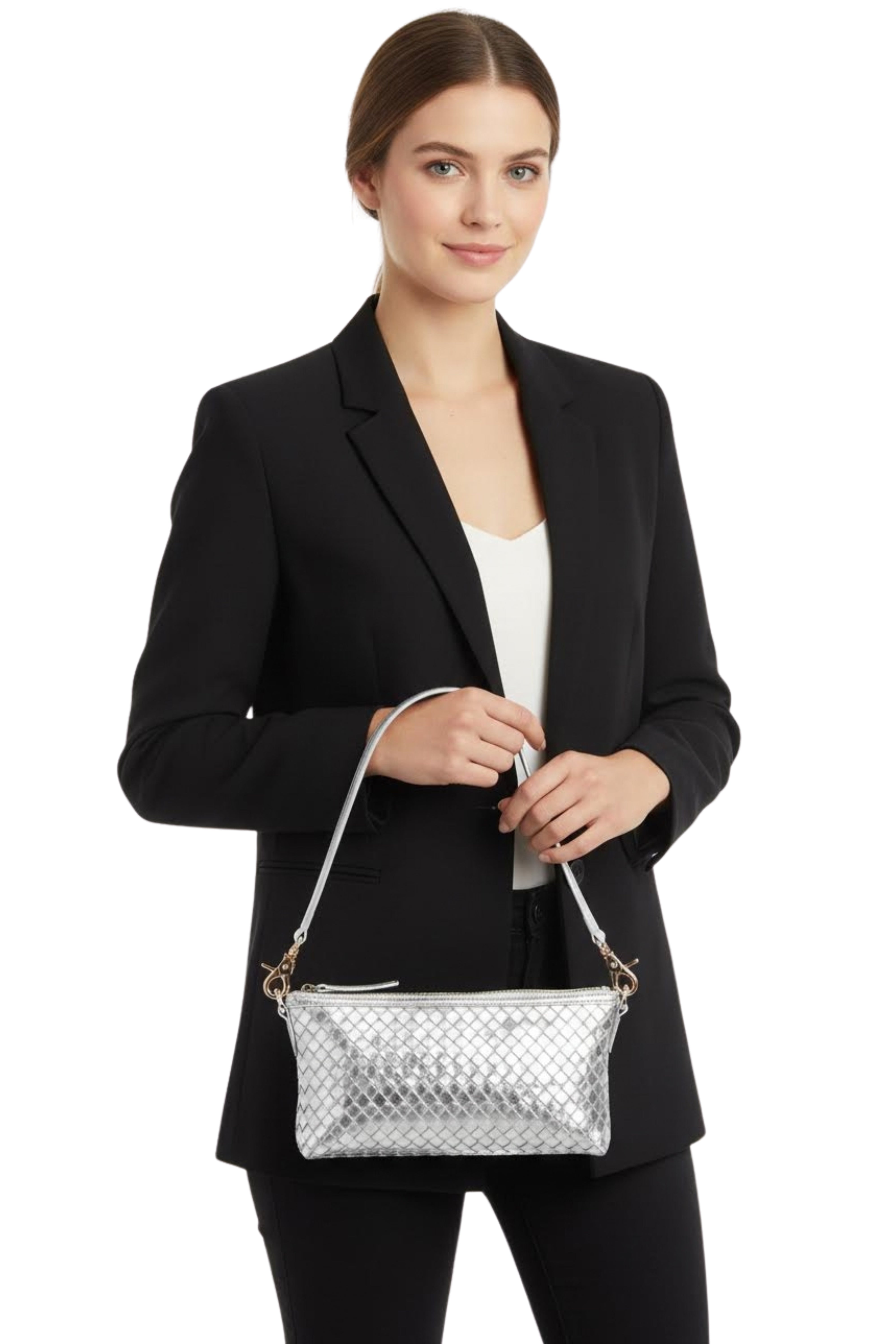 Golden Woven Charm Bag