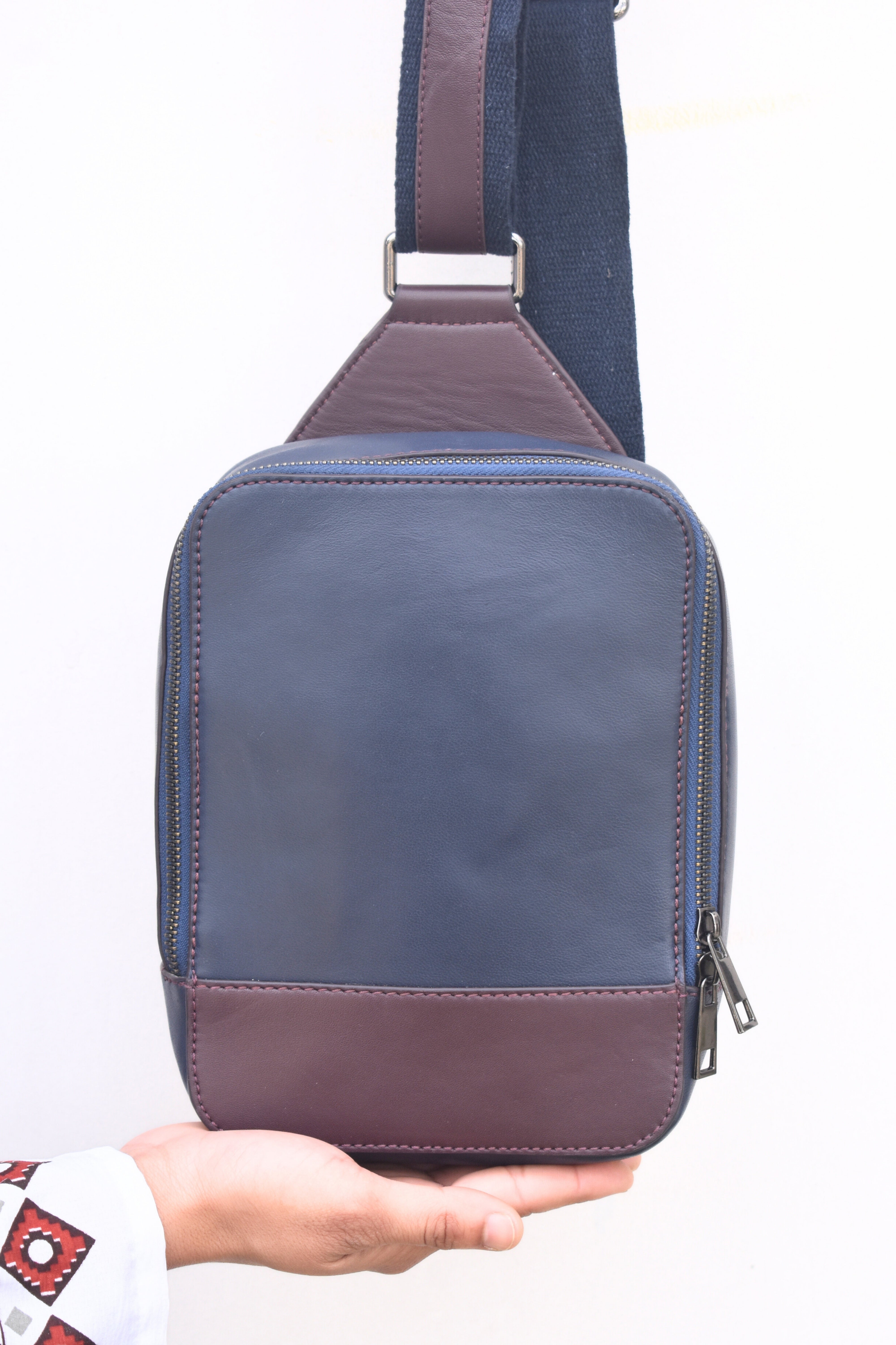 Elegant Leather Crossbody Sling Bag