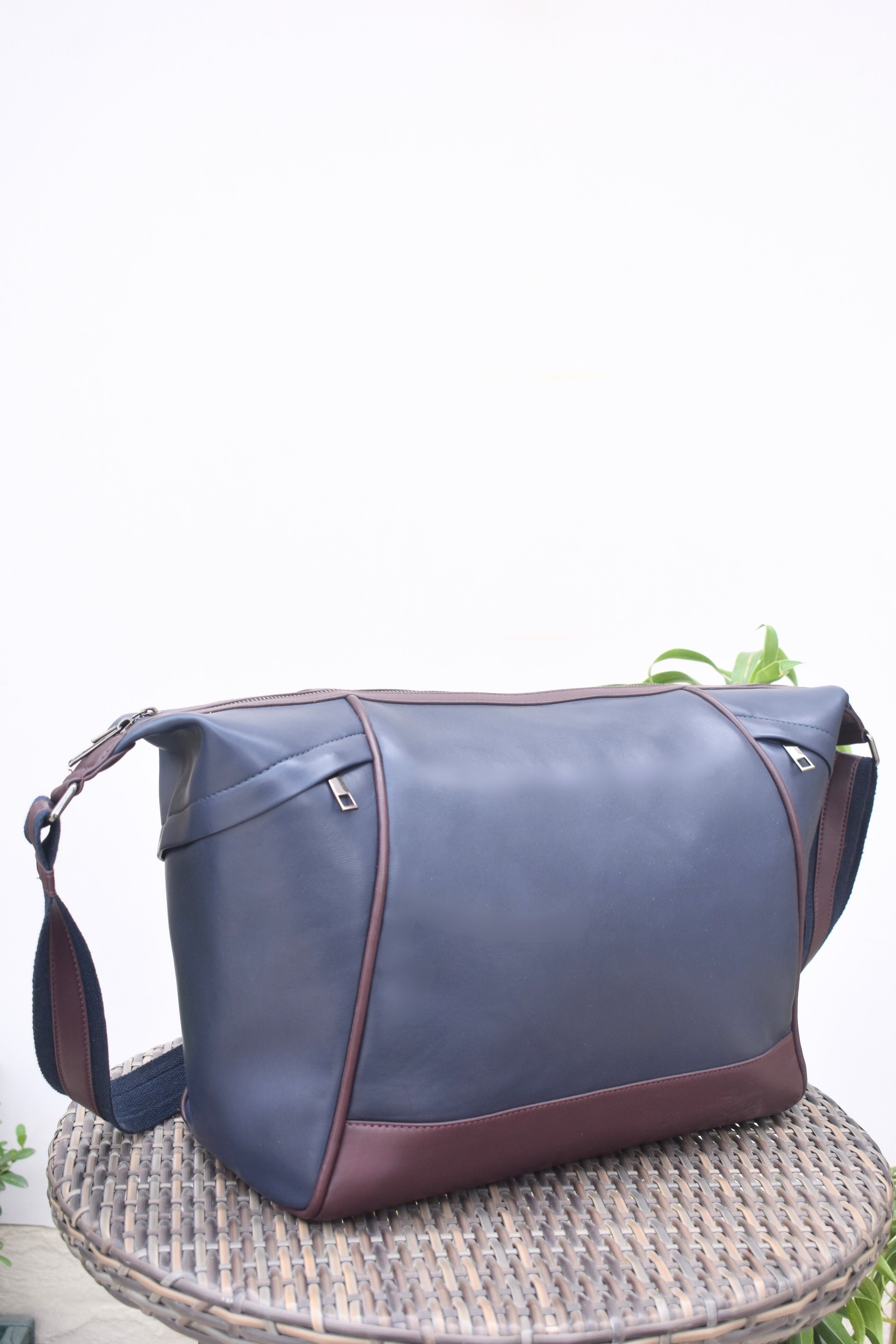 Elegant Leather Duffle Bag