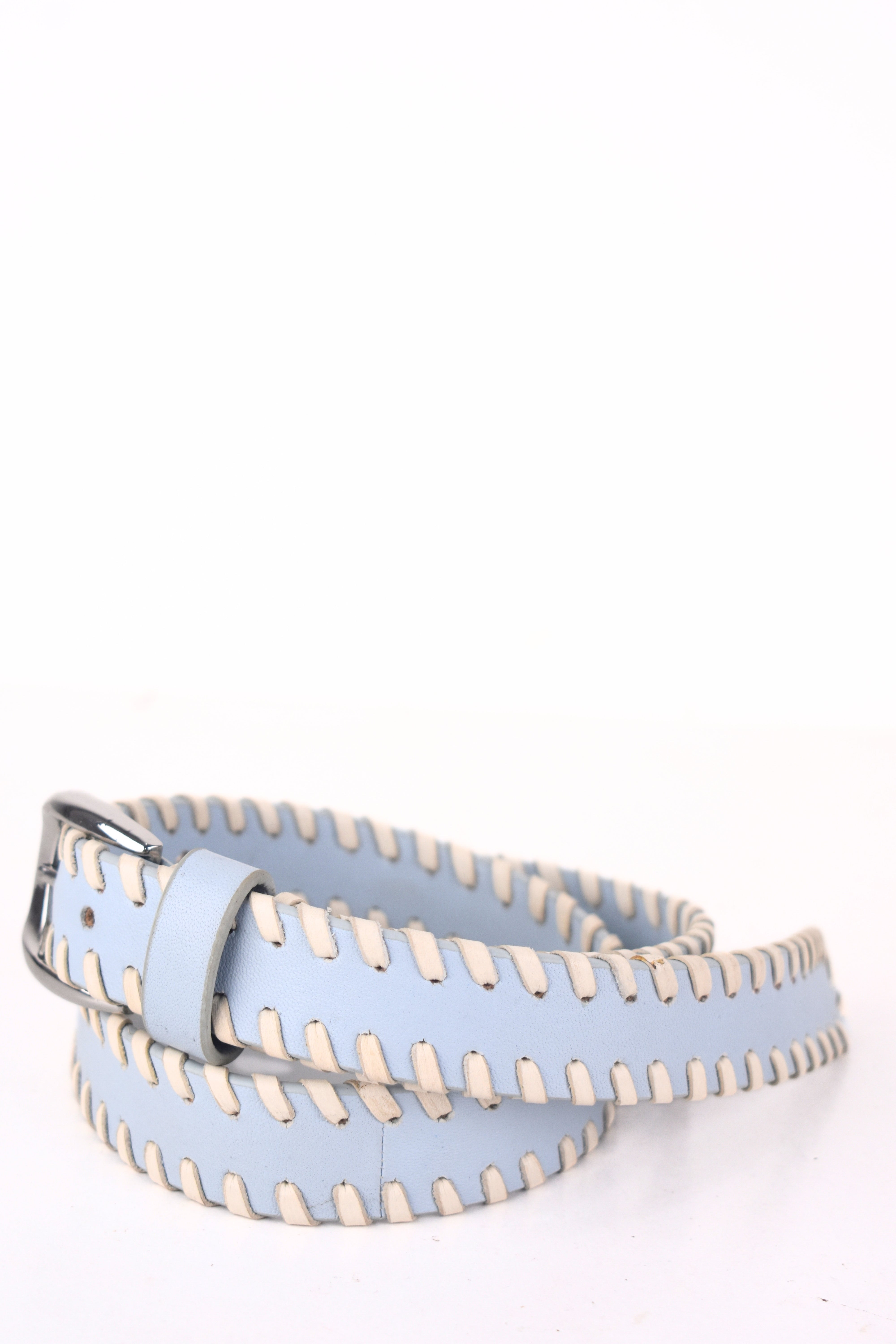 Sky Stitch Leather Belt