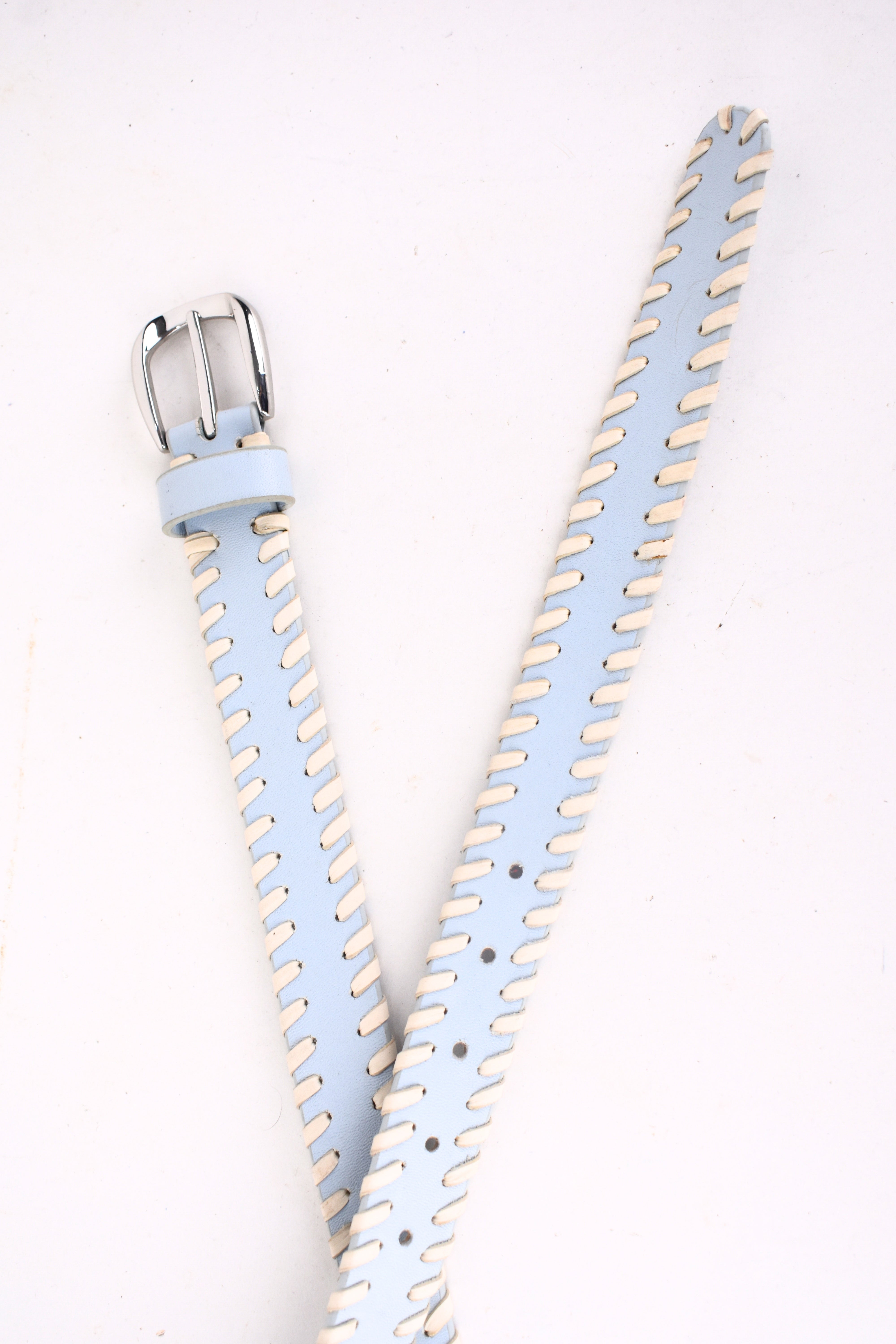 Sky Stitch Leather Belt