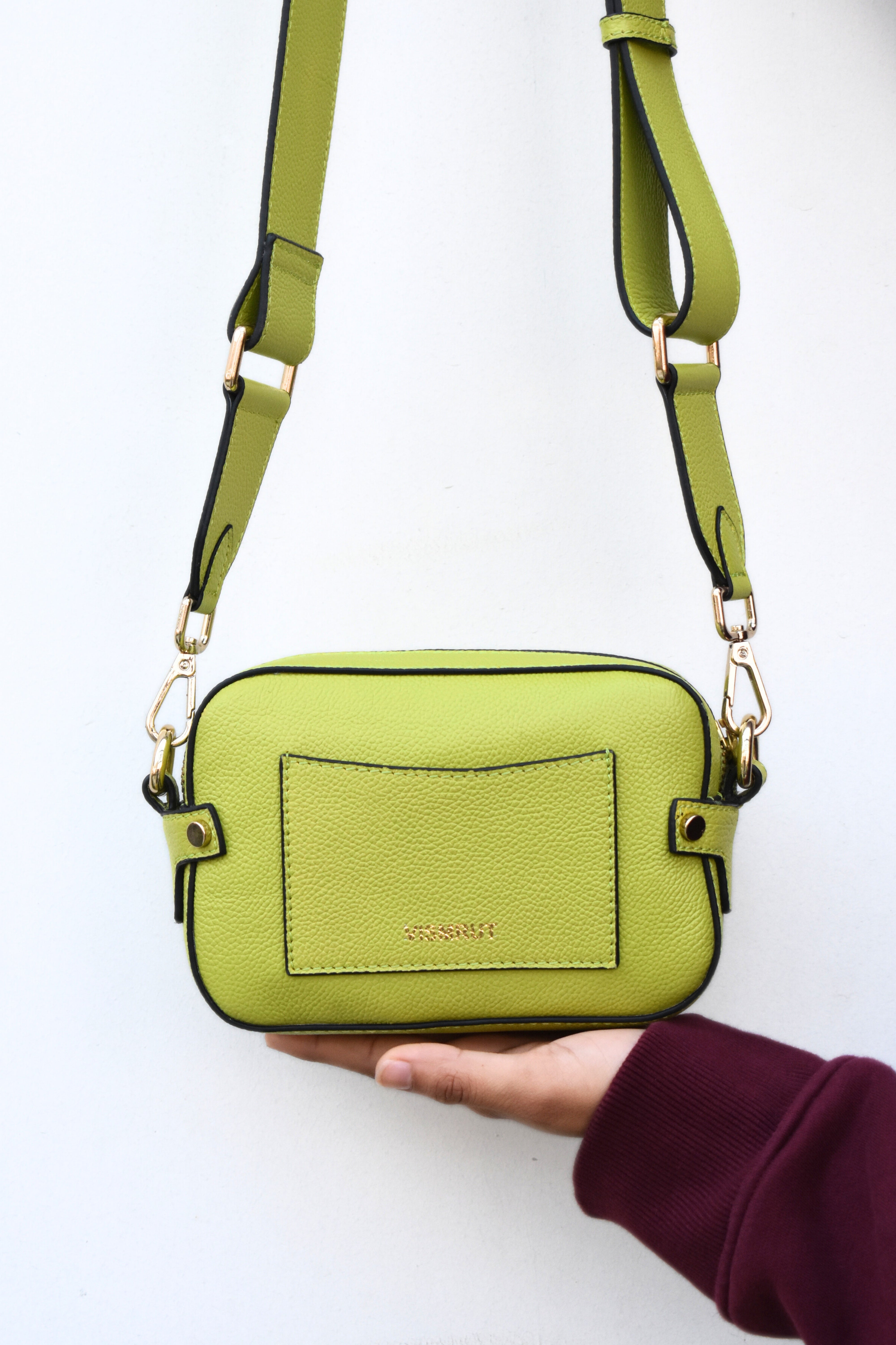 Truffle Noir Leather Bag - Neon