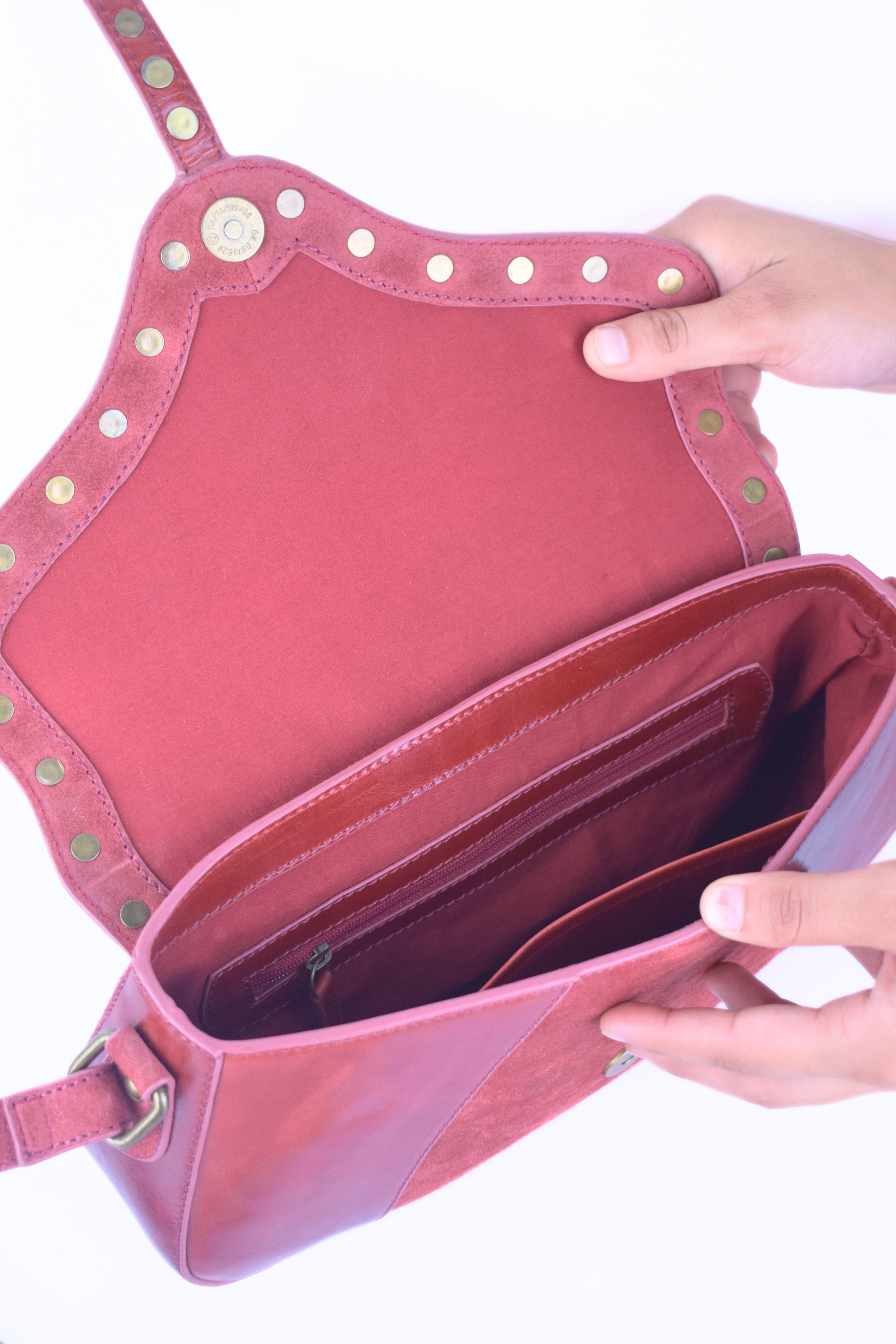 Scarlet Valor Leather  Bag