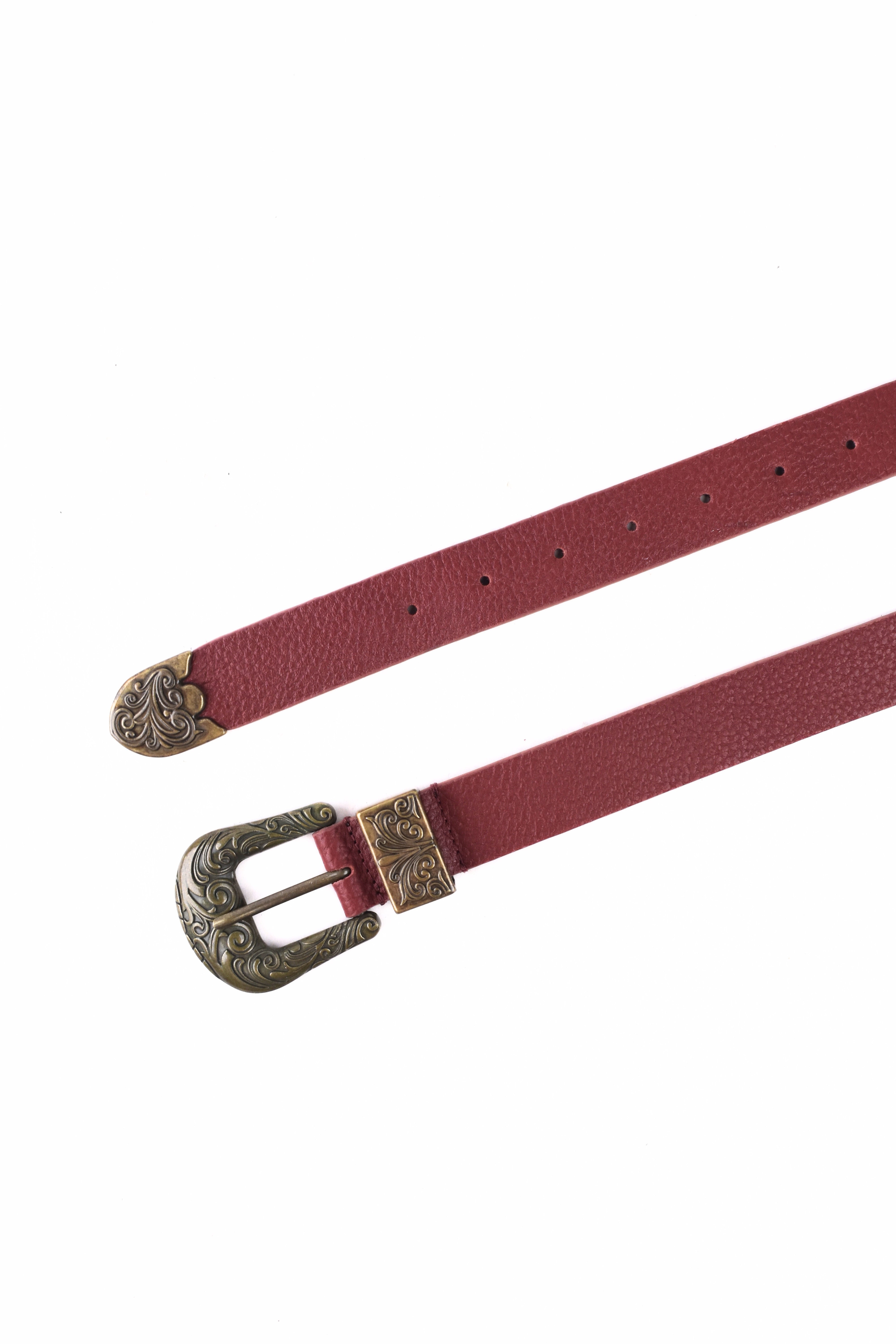 Embercrest Vintage Tooled Leather Belt