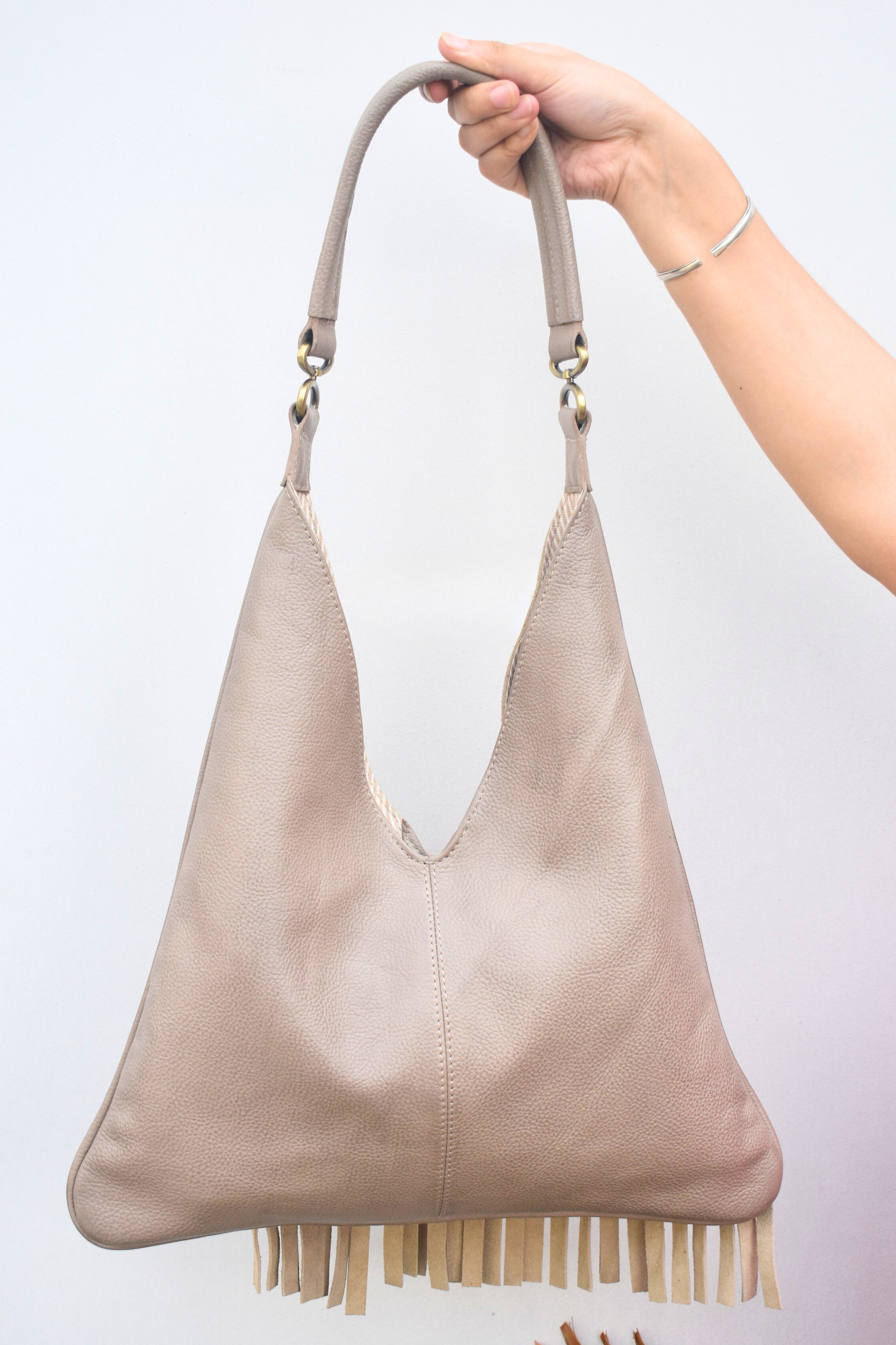 Wild Bloom Fringe Suede Shoulder Bag
