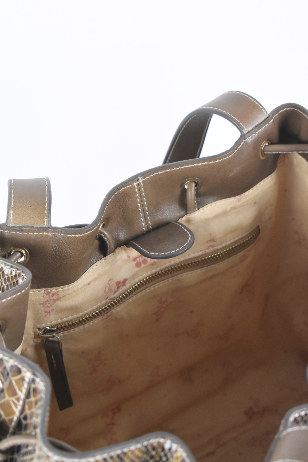 Snake Foil Leather Tote