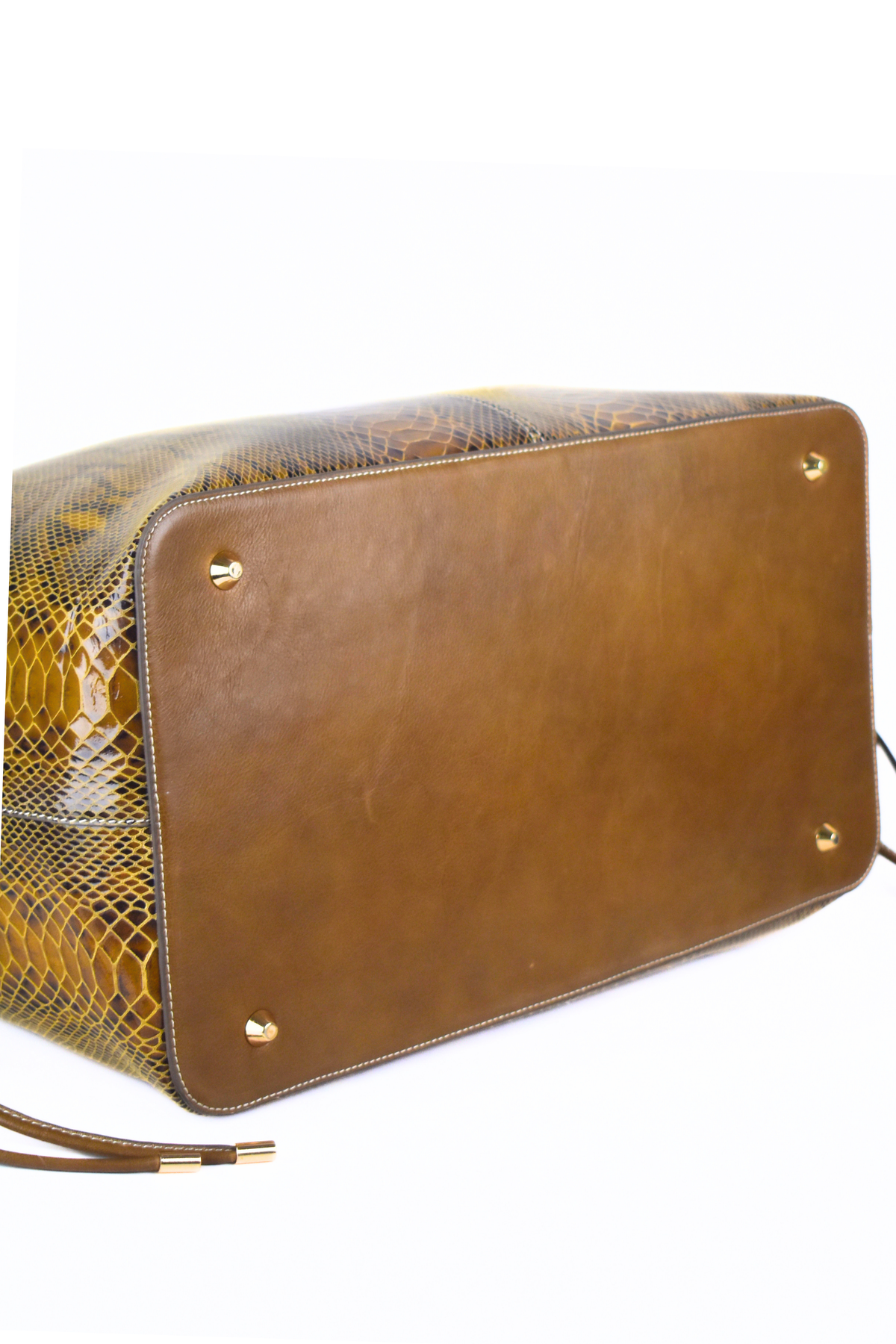 Snake Foil Leather Duffle Bag