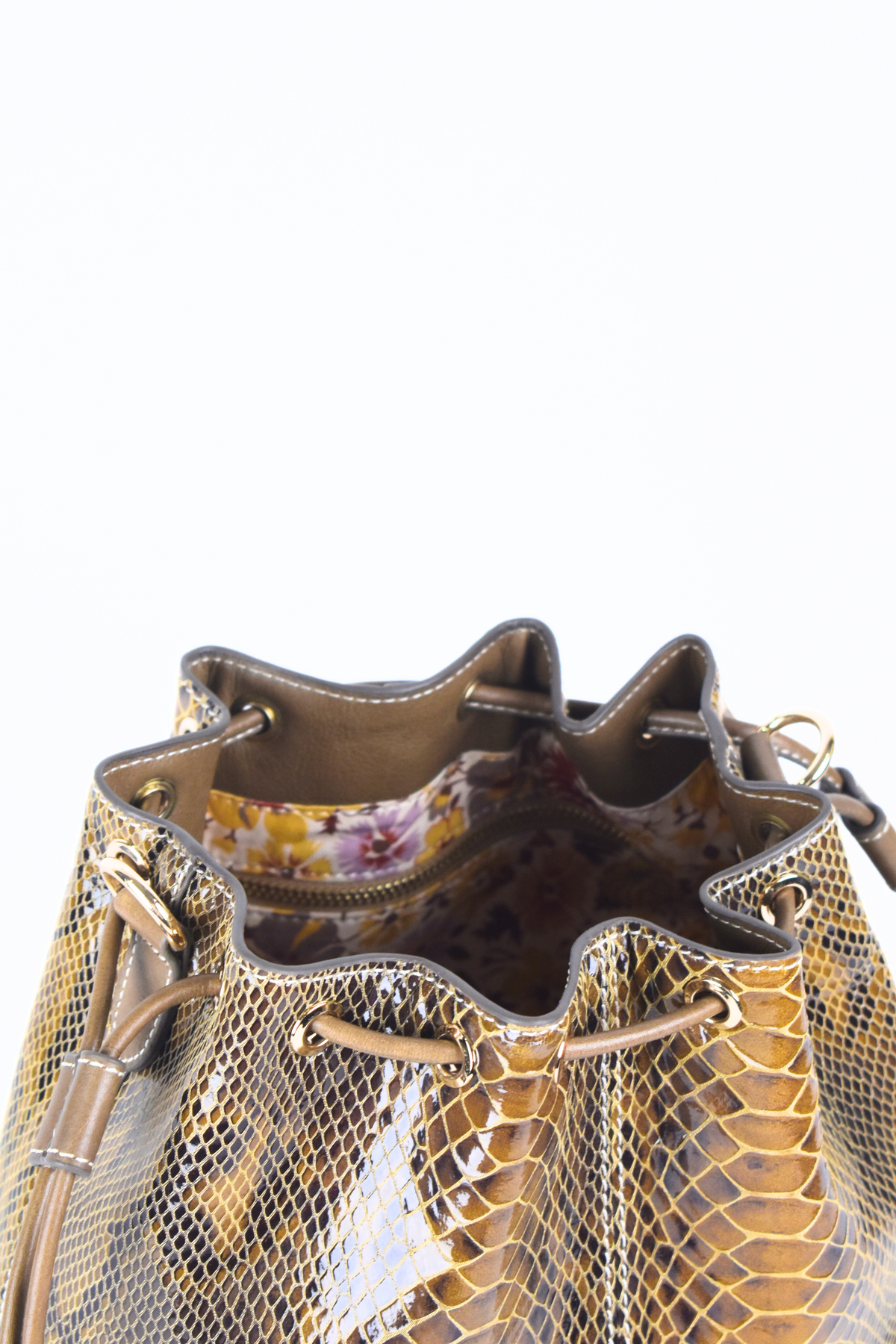 Snake Leather Bucket bag