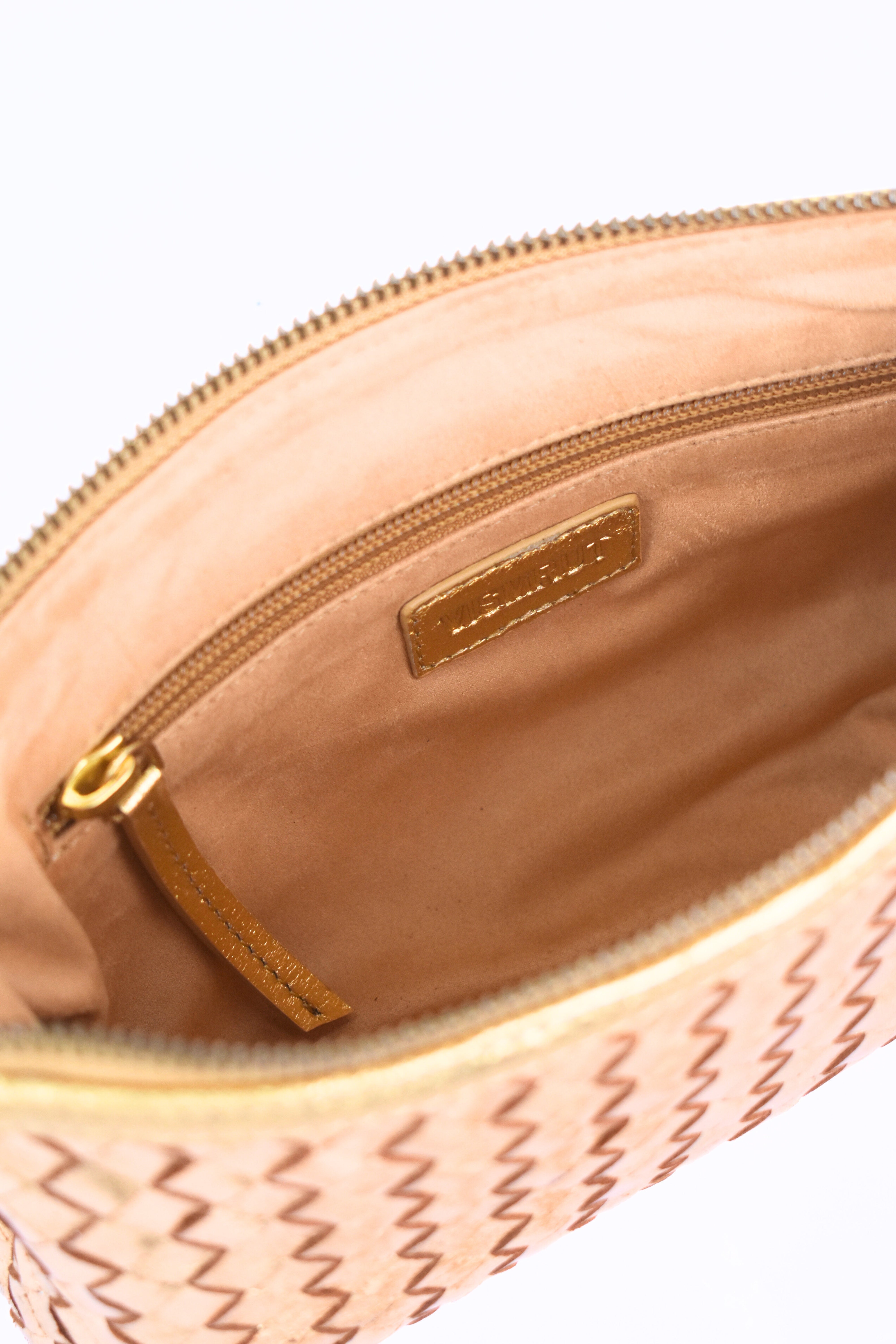 Golden Woven Charm Bag