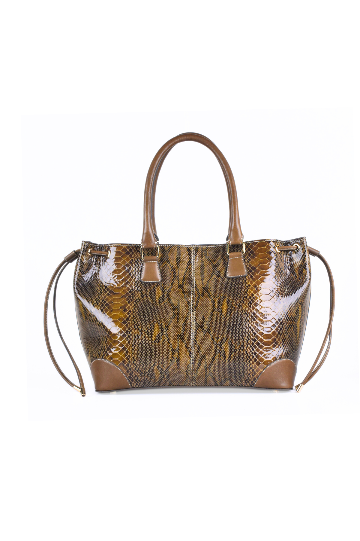Snake Foil Leather Tote Bag