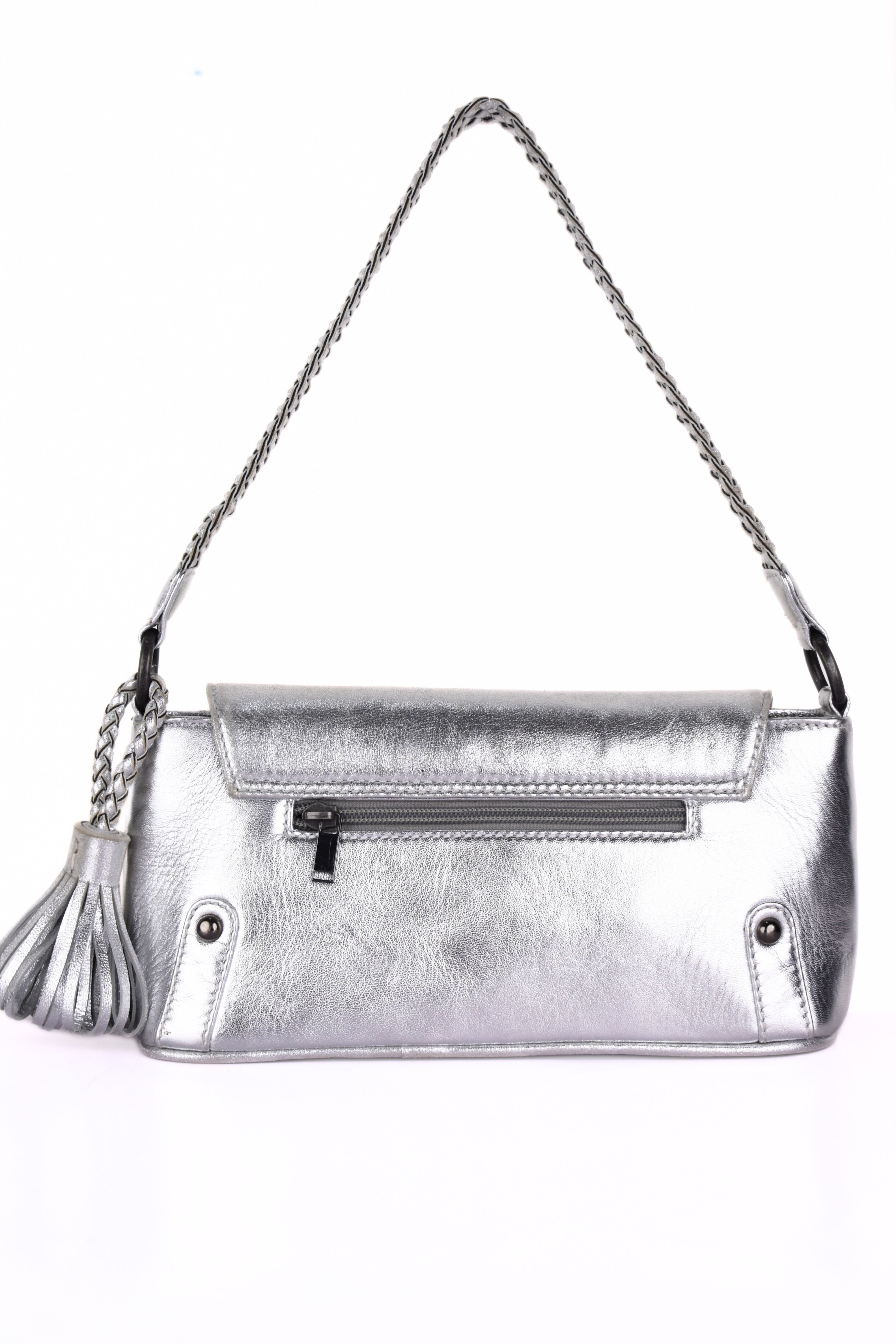 Silver Mirage Clutch Bag