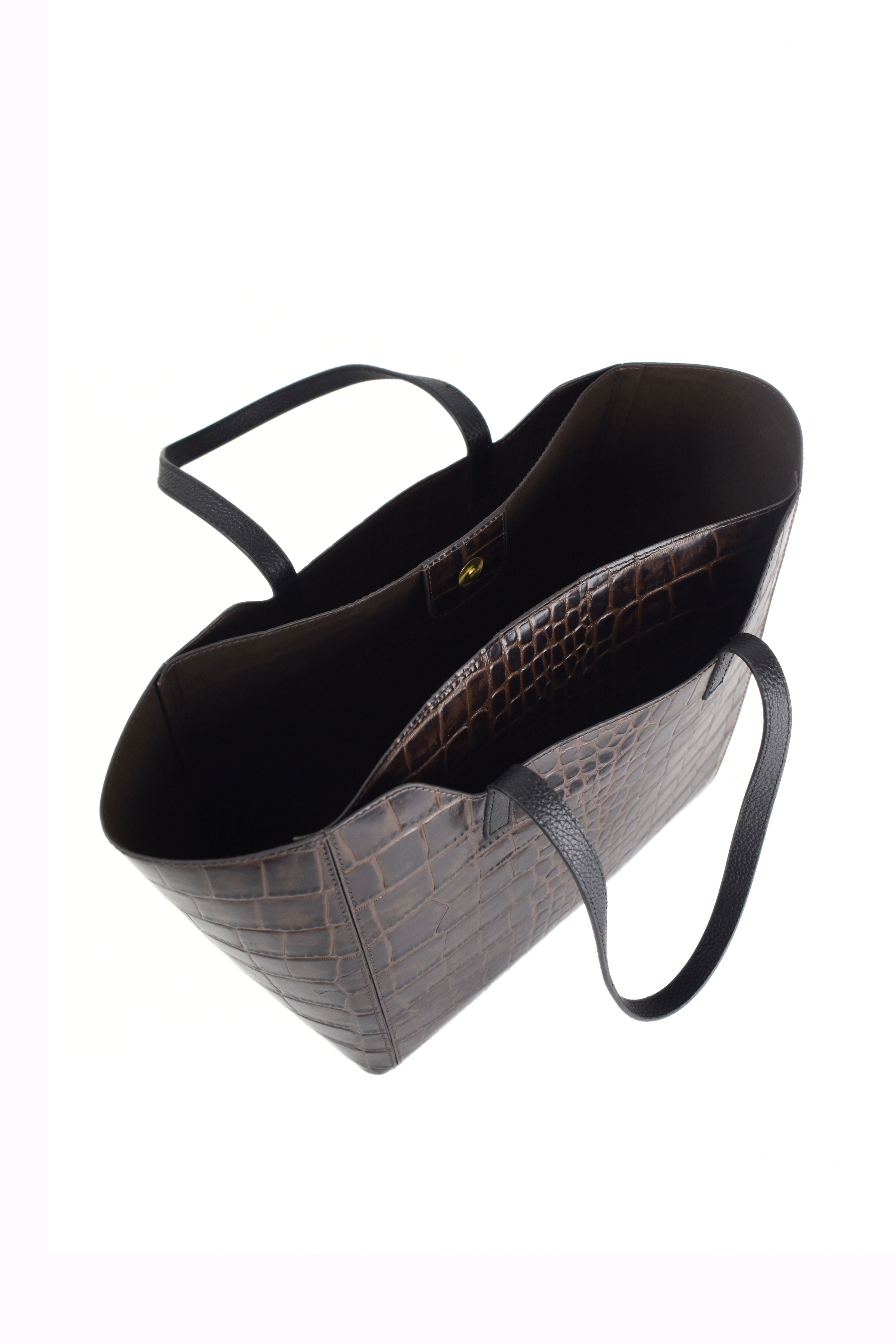 Noir Croco Luxe Tote