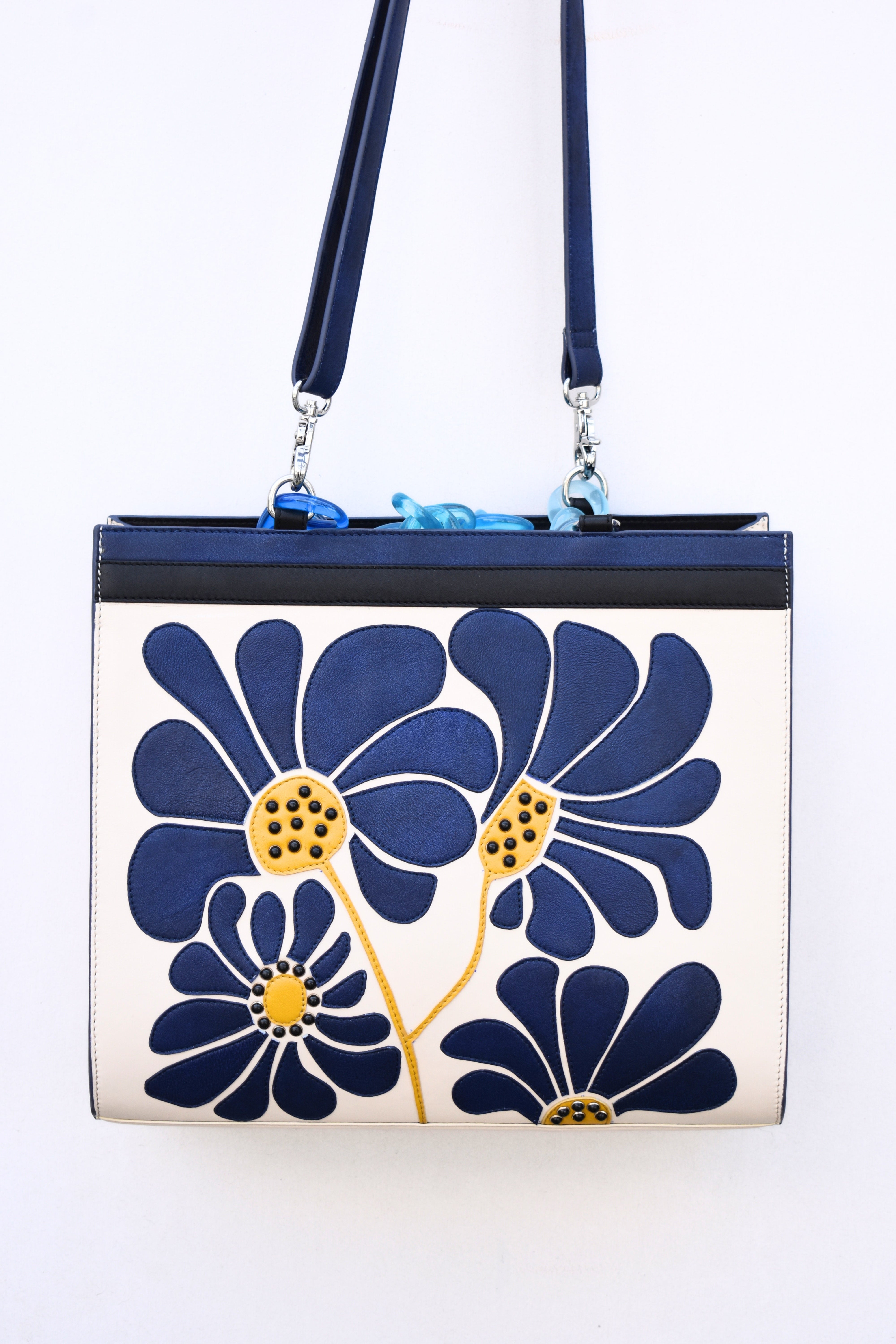 Elegant Bloom Leather Tote
