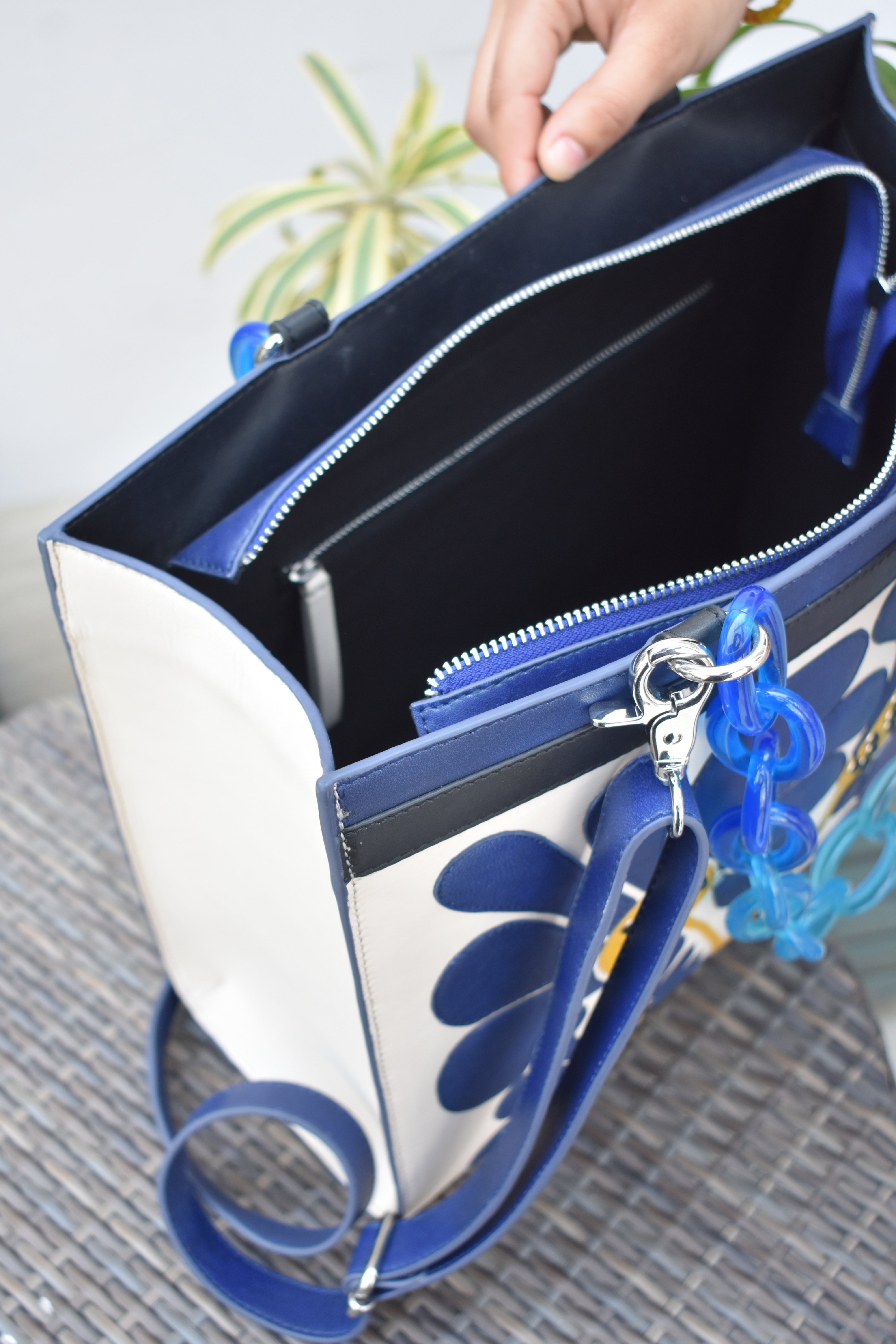 Elegant Bloom Leather Tote