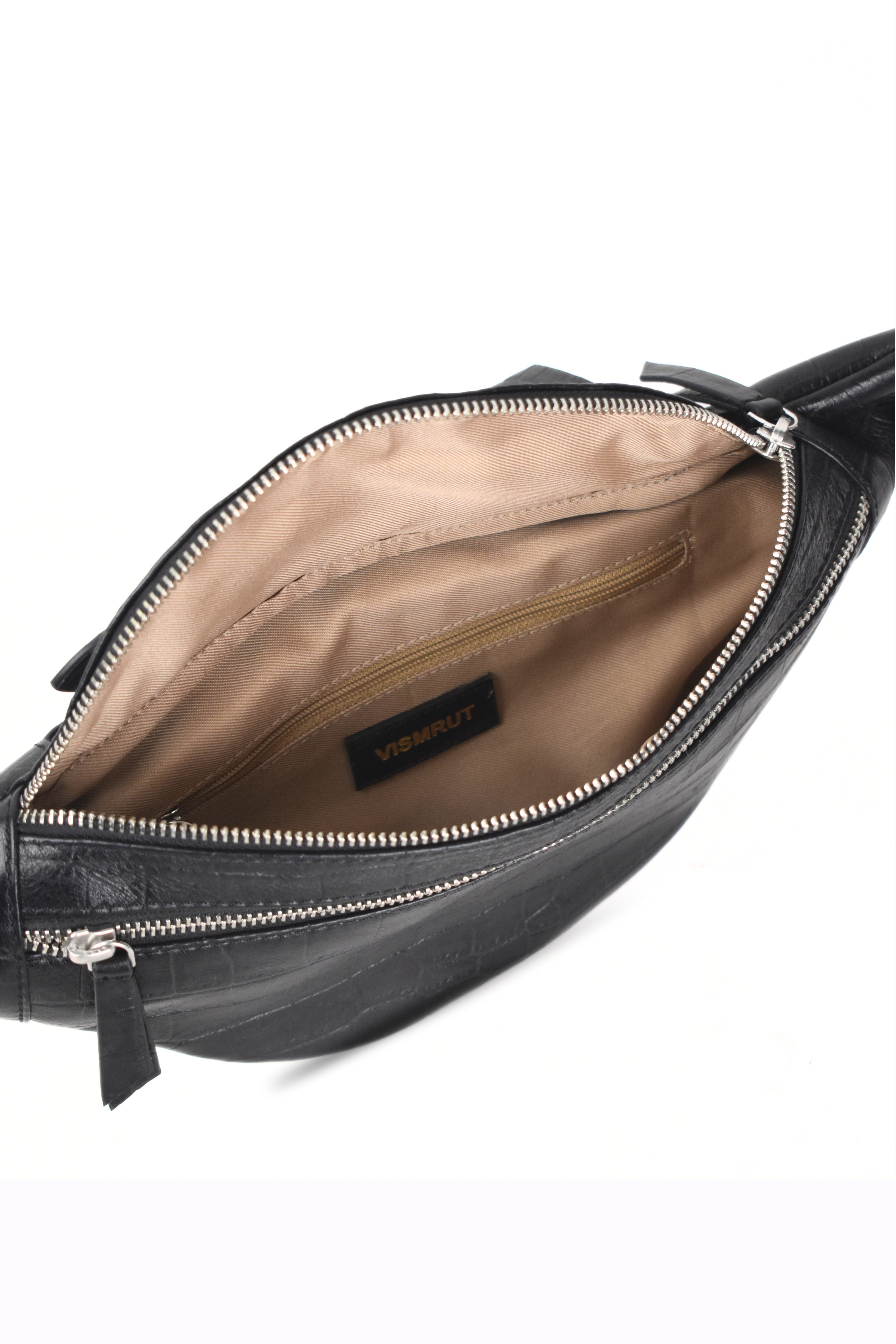 Noir Croc Fanny Bag