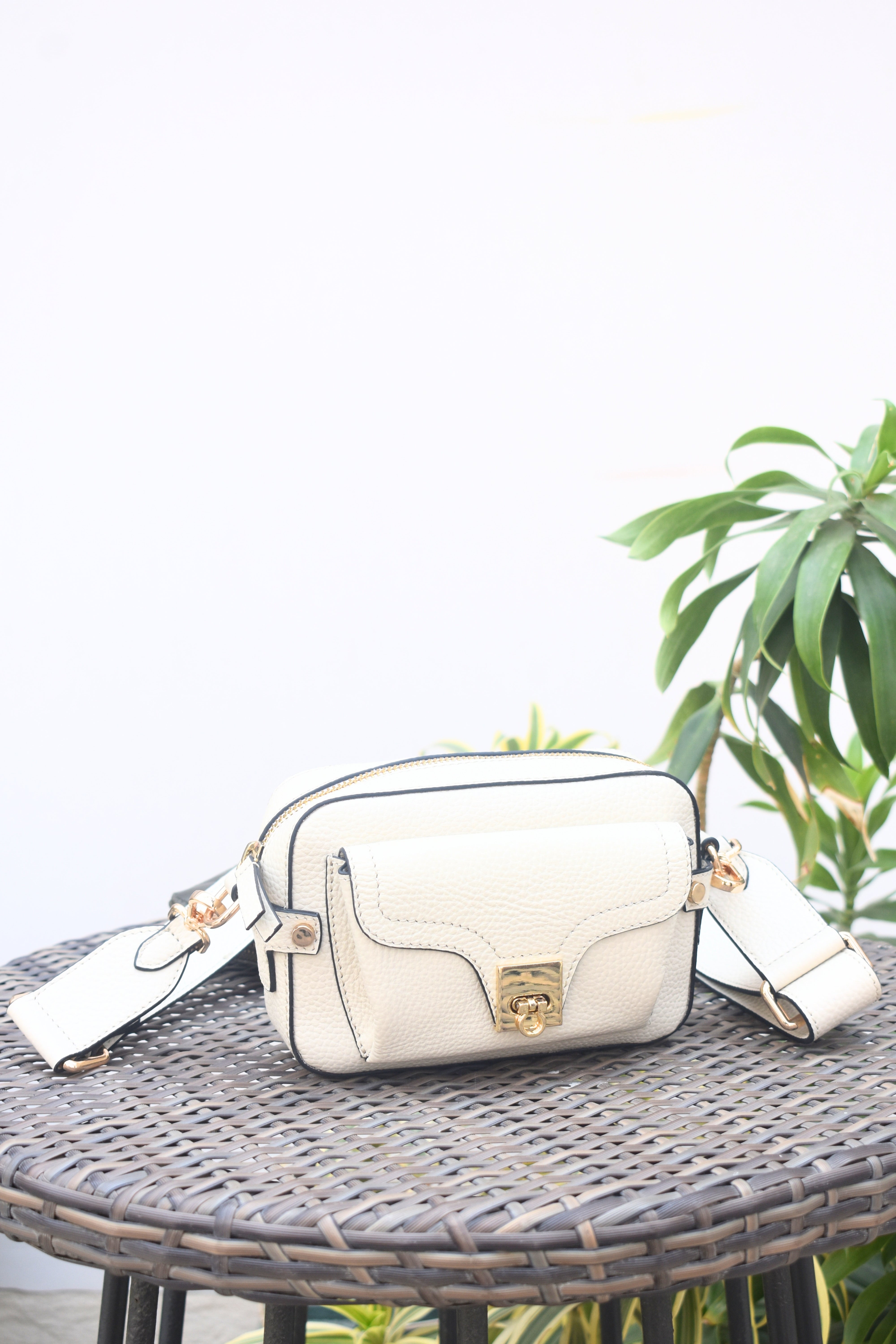 Elegant PDM Leather Crossbody Bag
