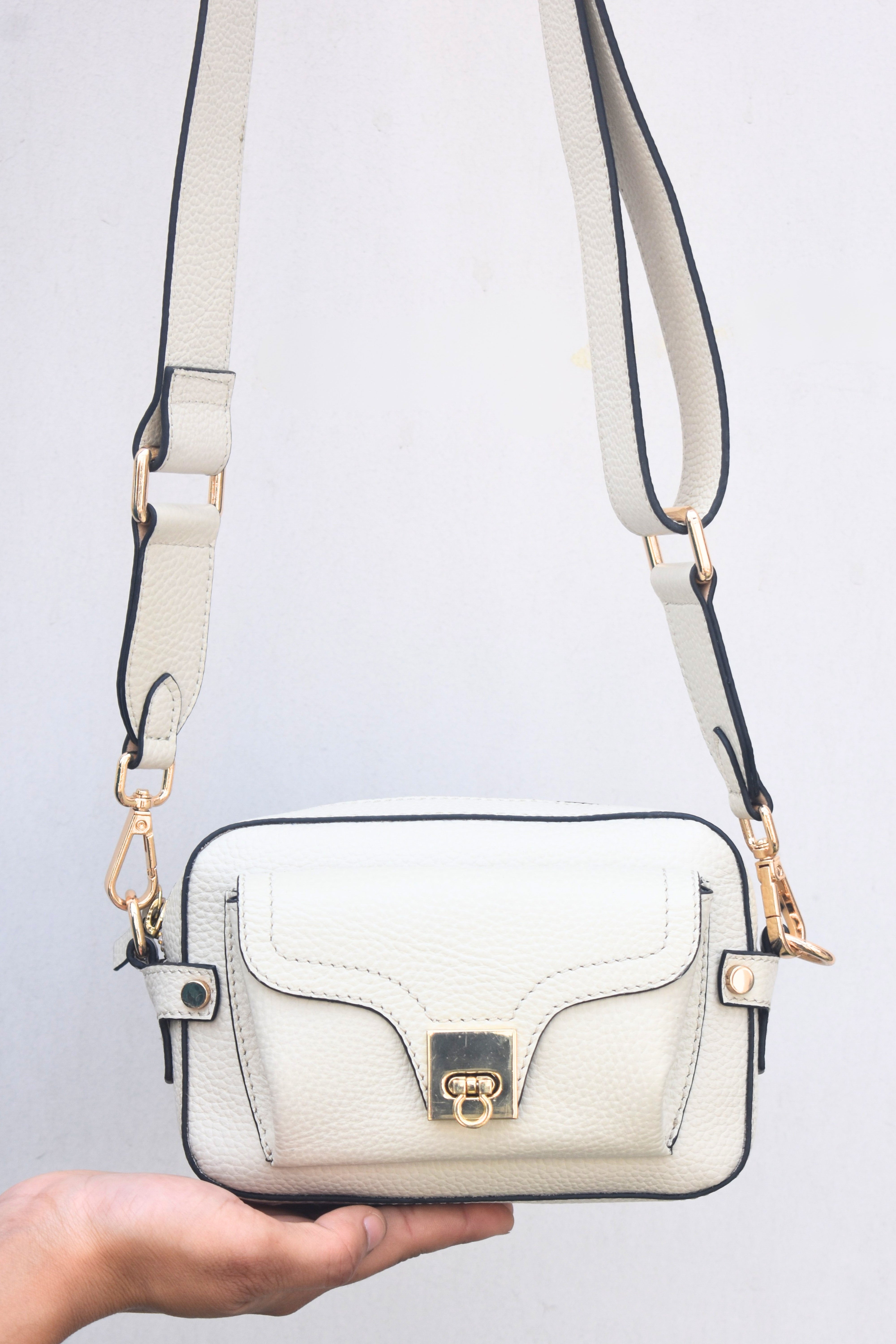 Elegant PDM Leather Crossbody Bag