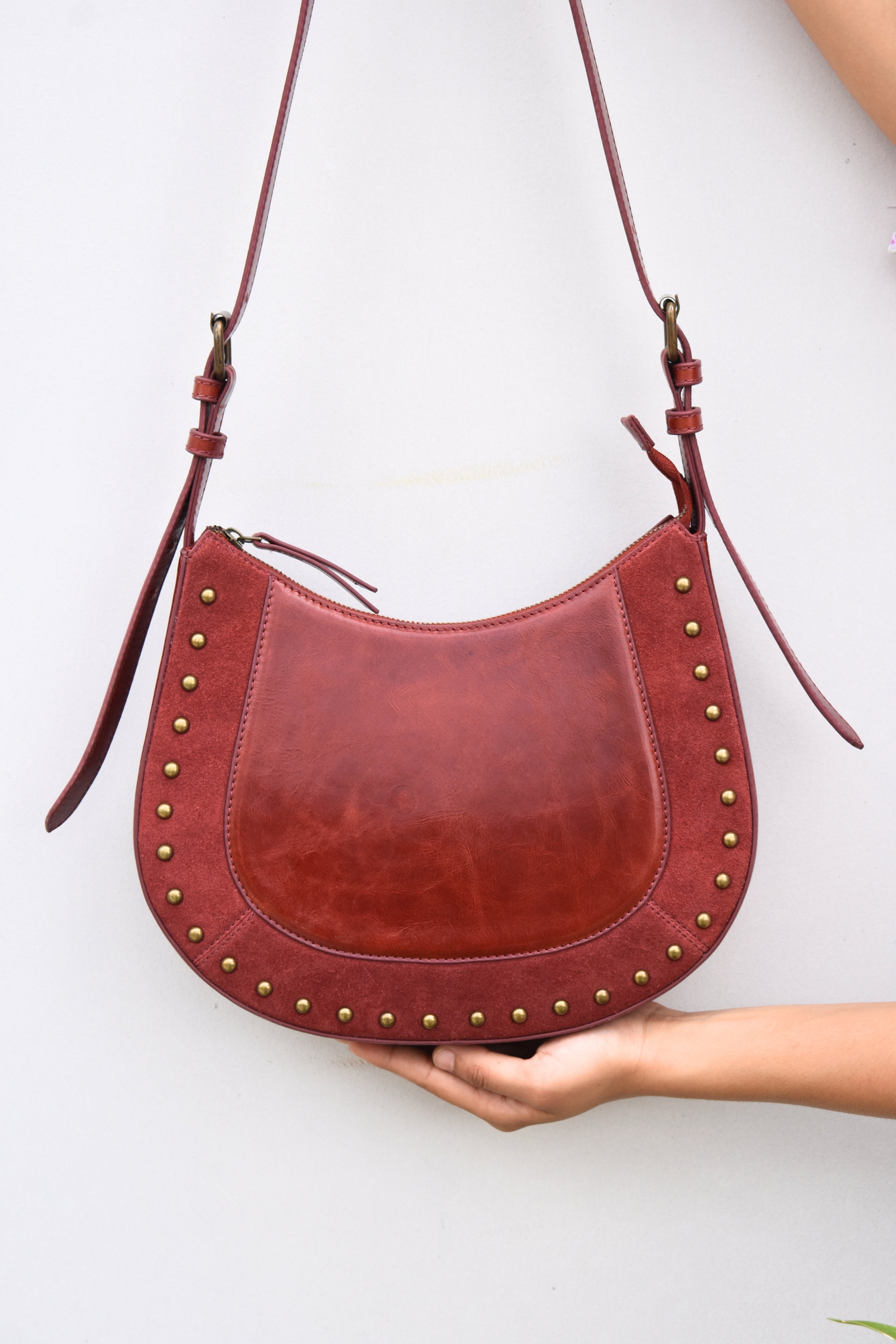 Iyla Studded Split Leather Sling