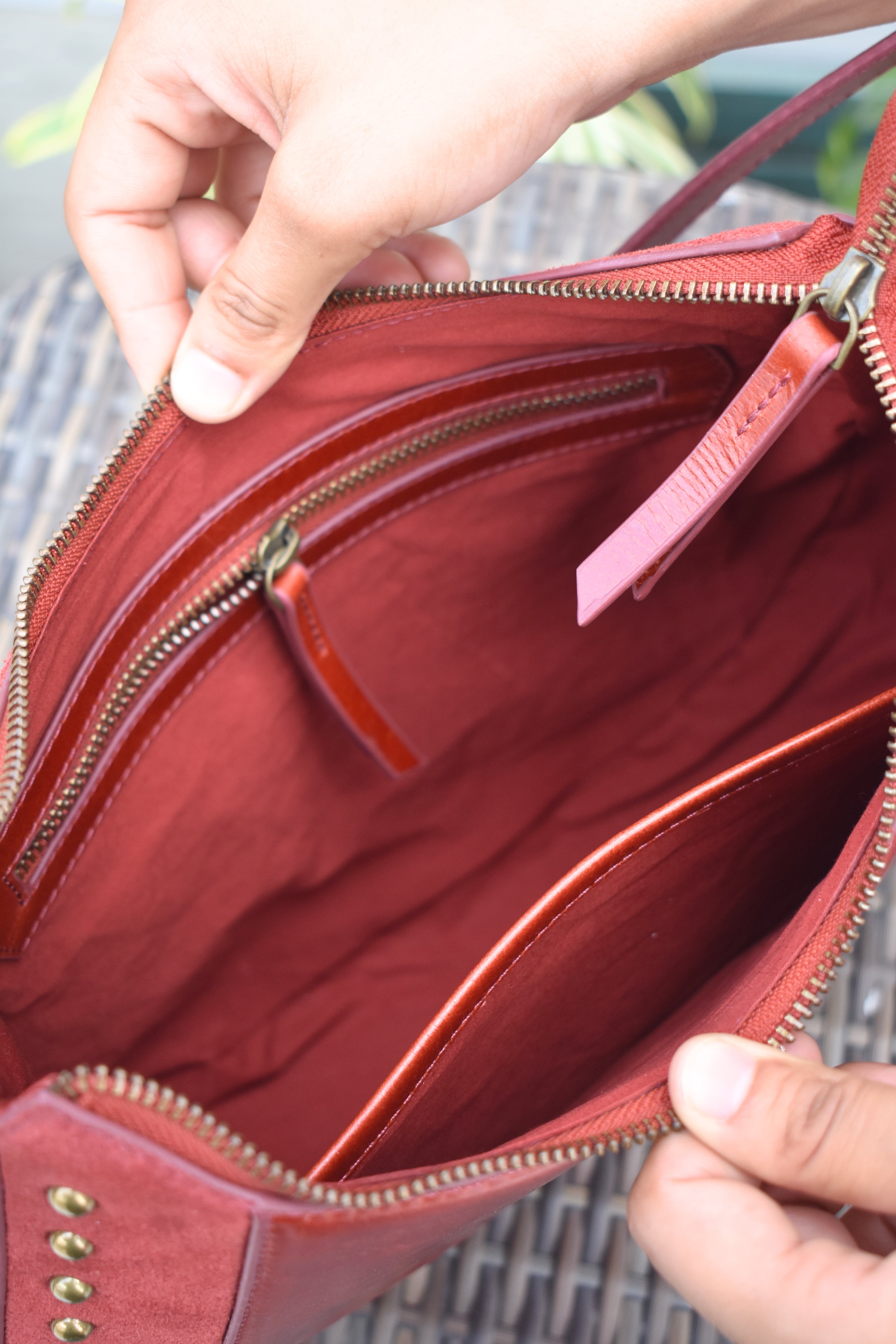 Iyla Studded Split Leather Sling