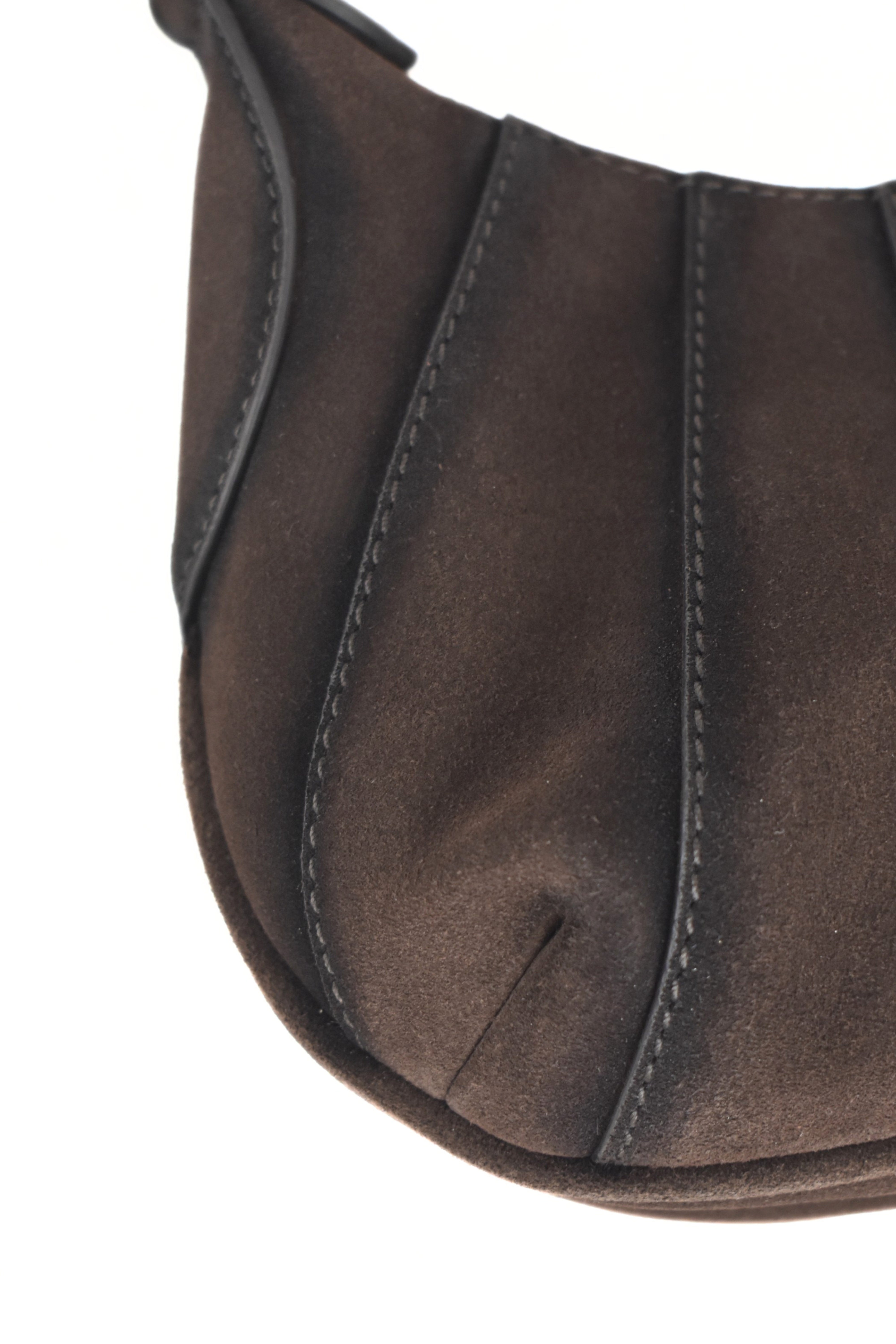 Aurelle Pleat Suede Shoulder Bag