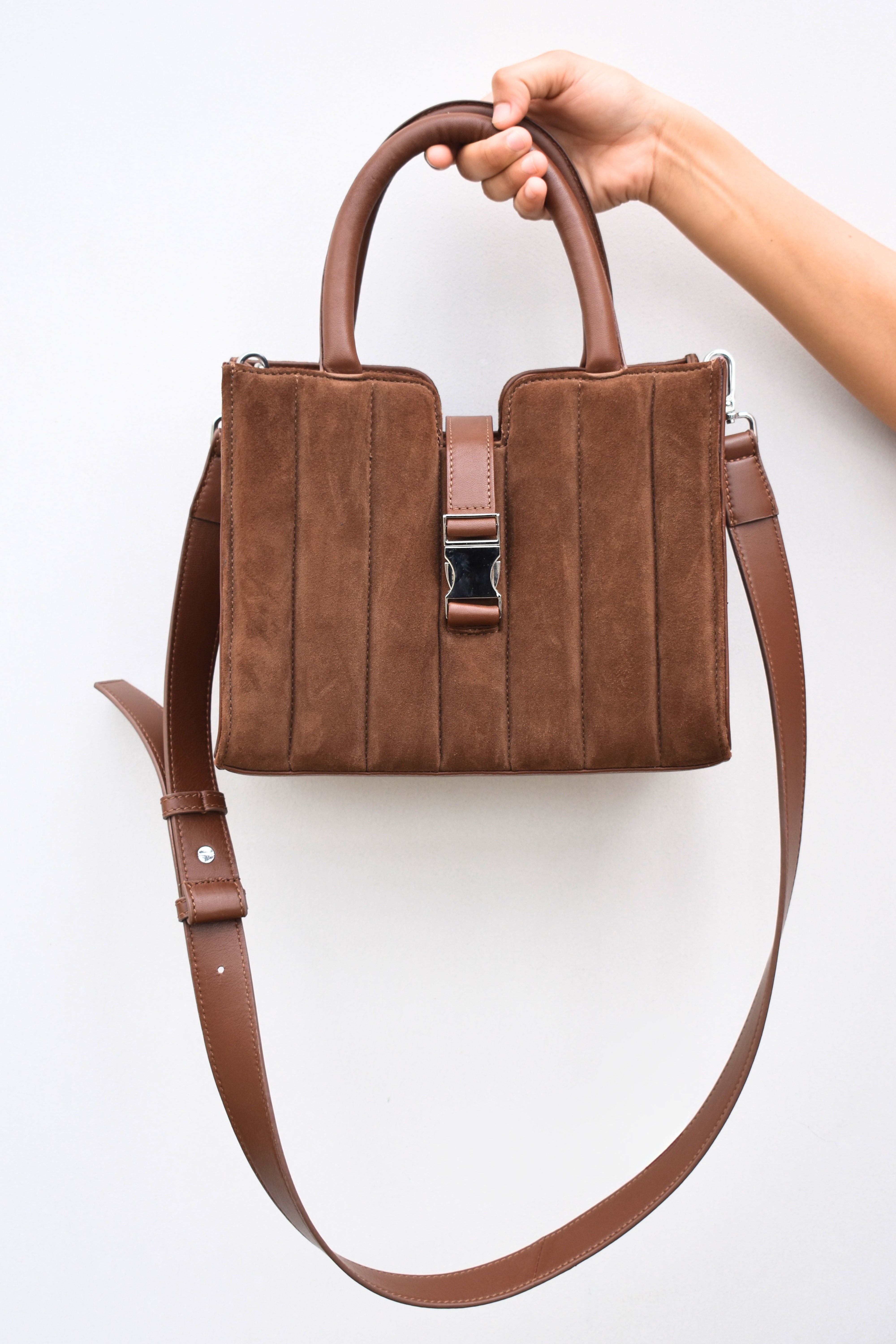 Sahara Mocha Suede Handbag