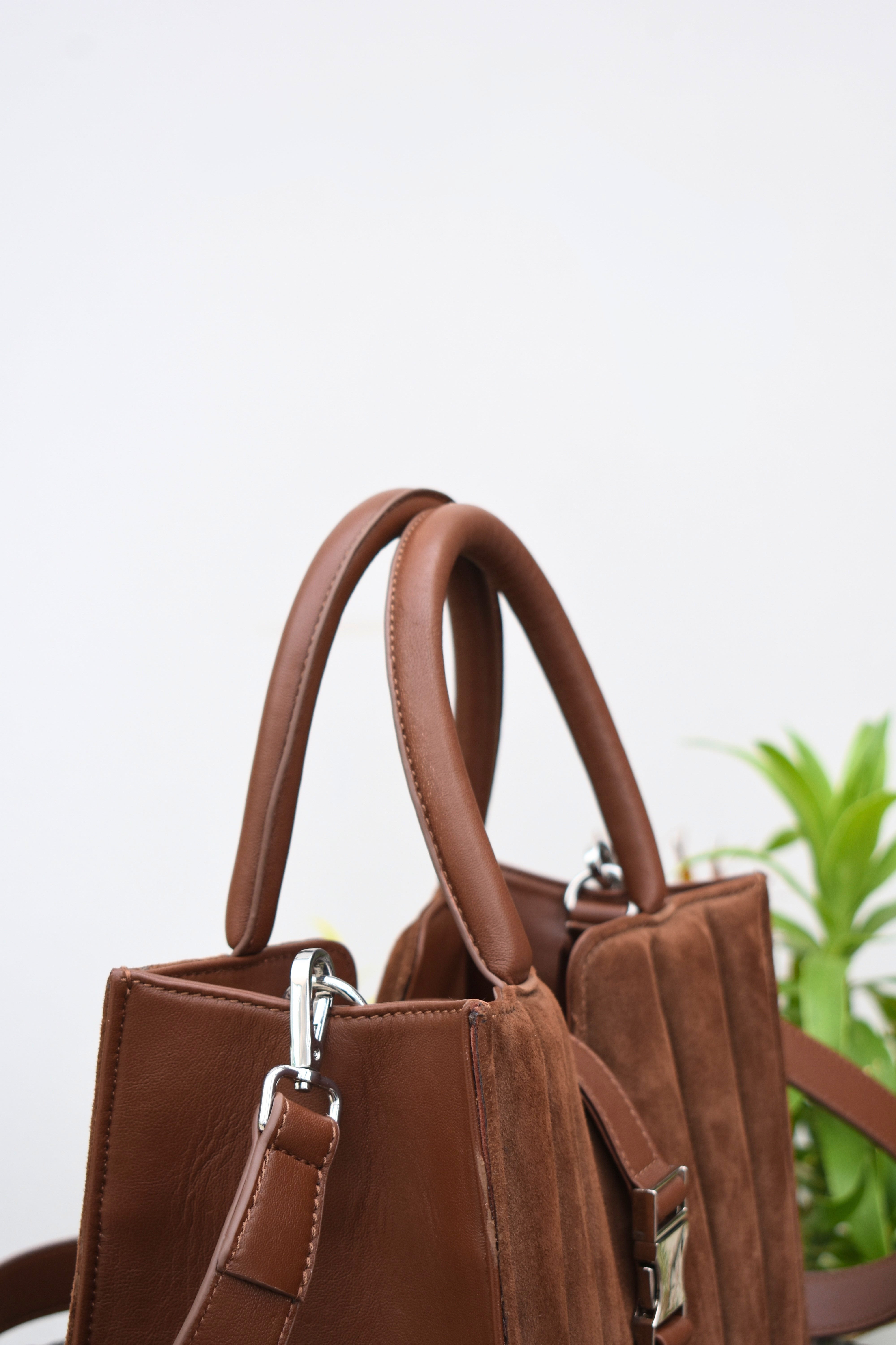 Sahara Mocha Suede Handbag