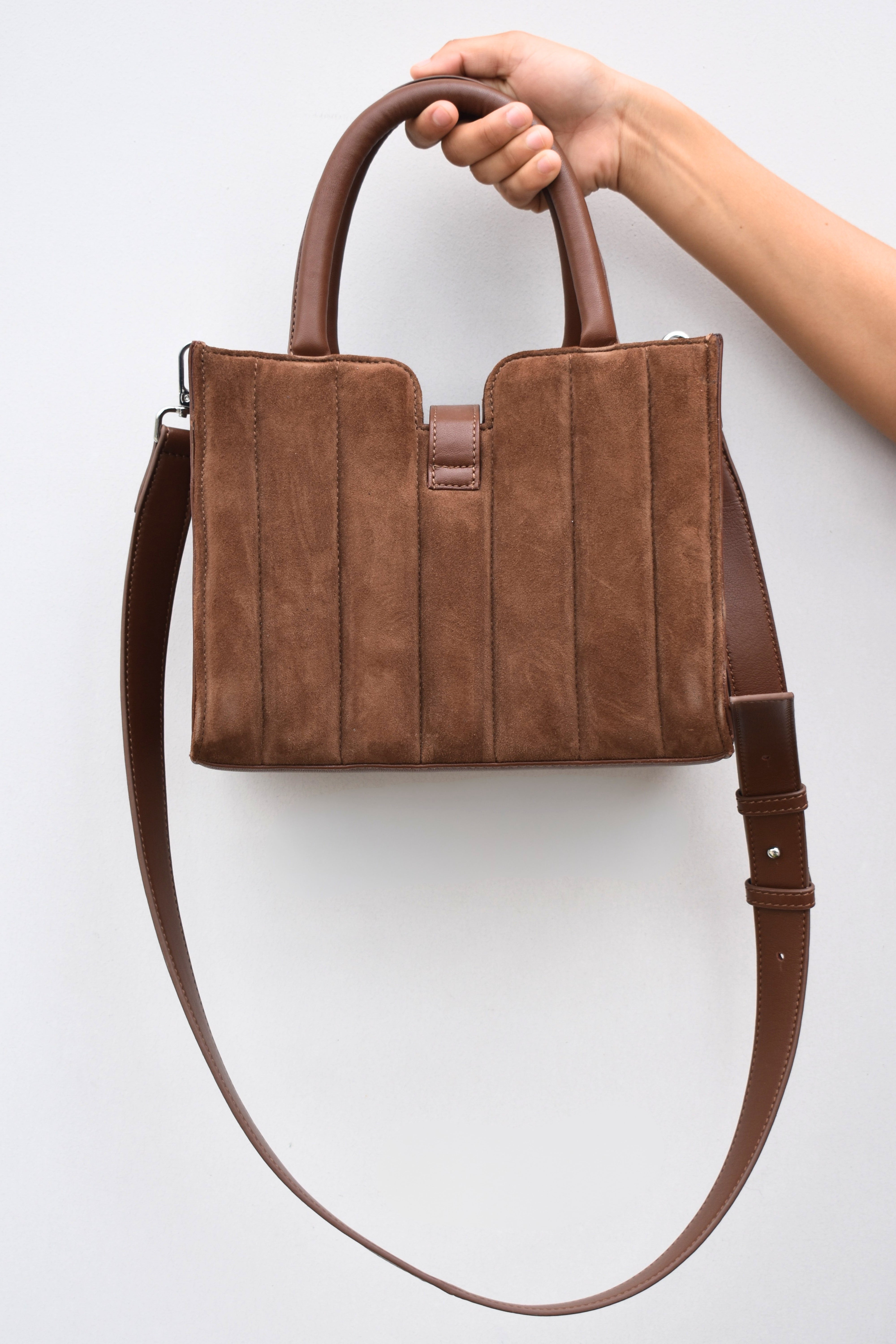 Sahara Mocha Suede Handbag
