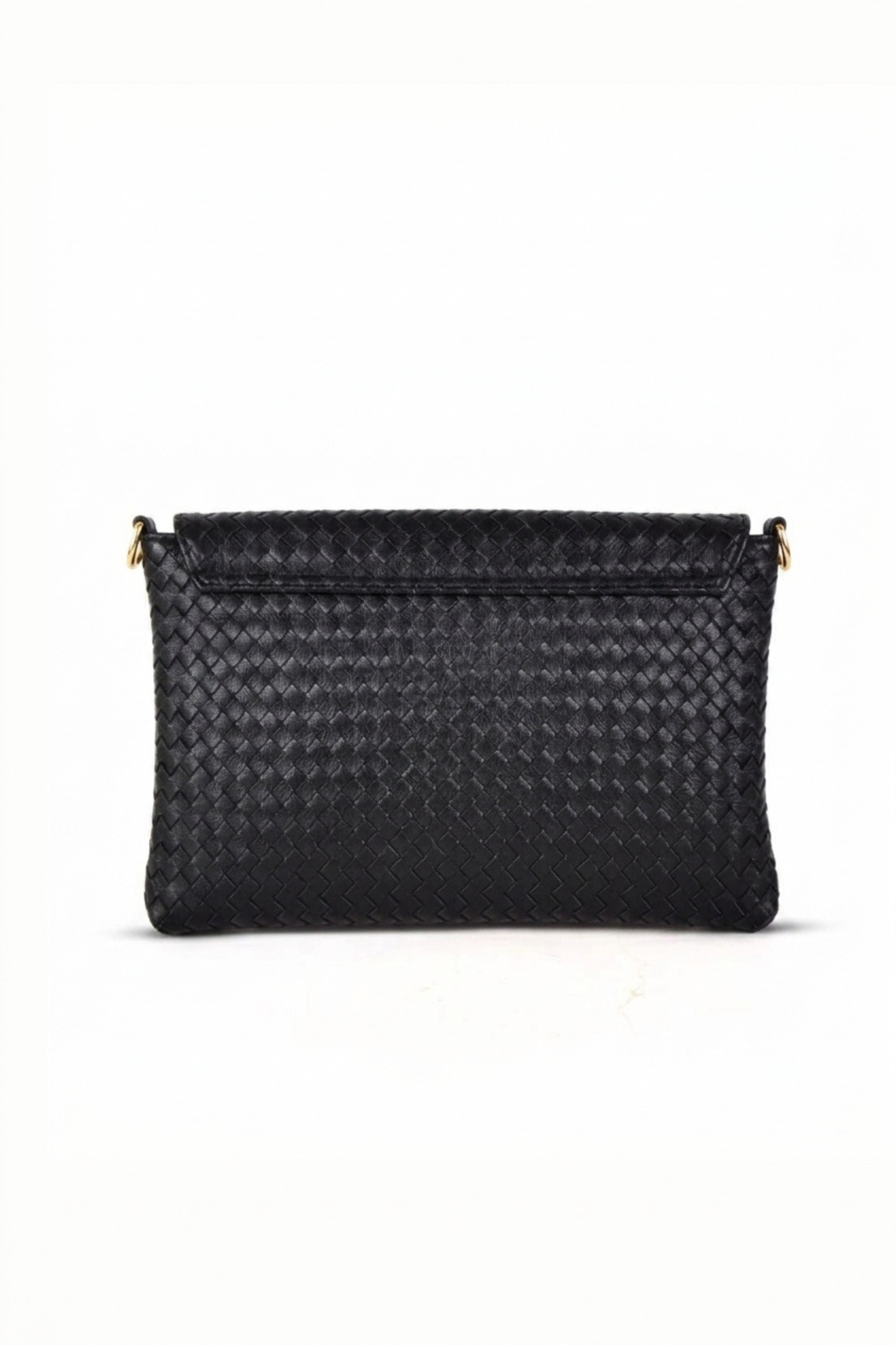 Woven Leather Handheld Crossbody Bag