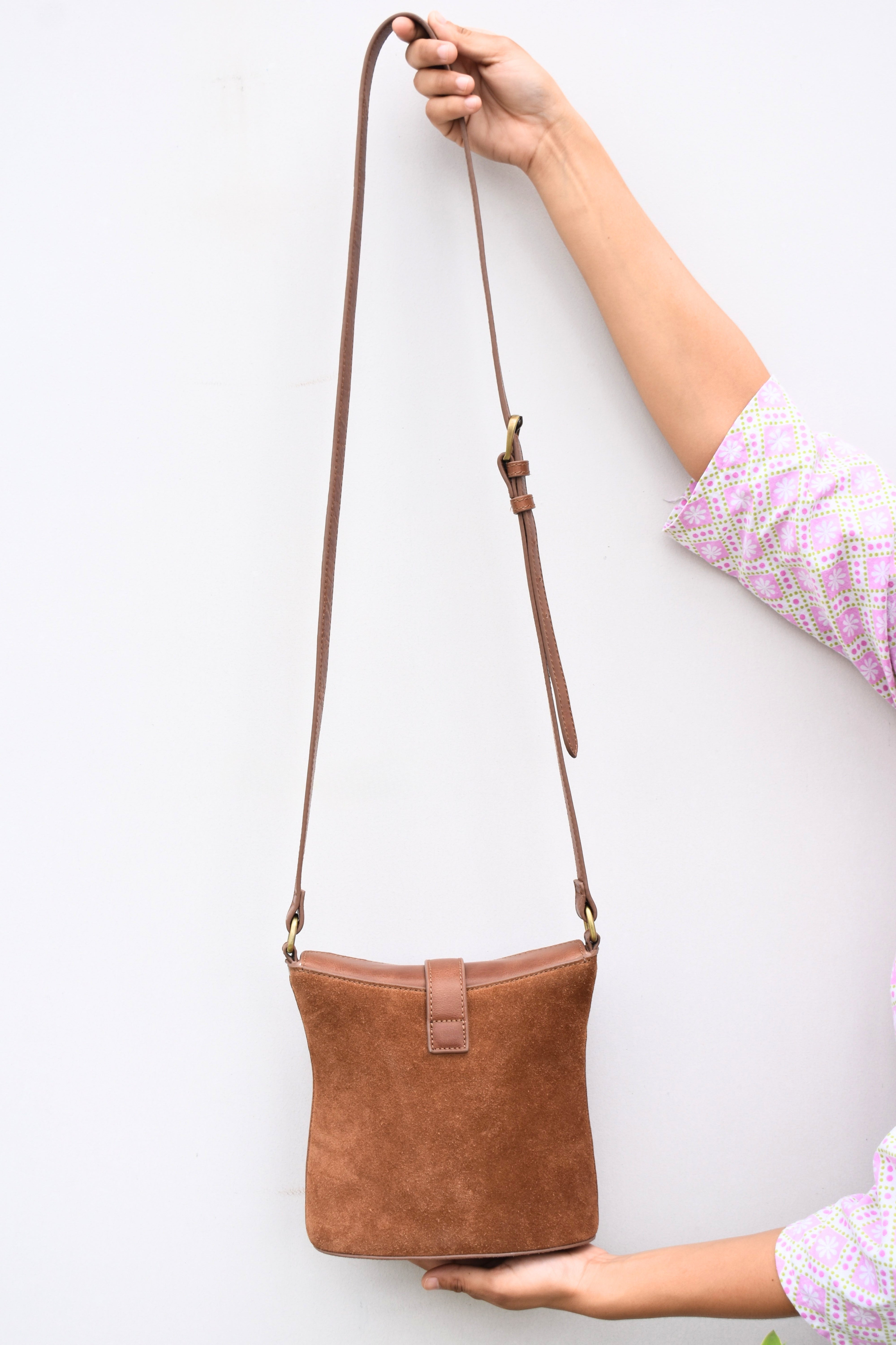 Savannah Rust Split Leather Sling