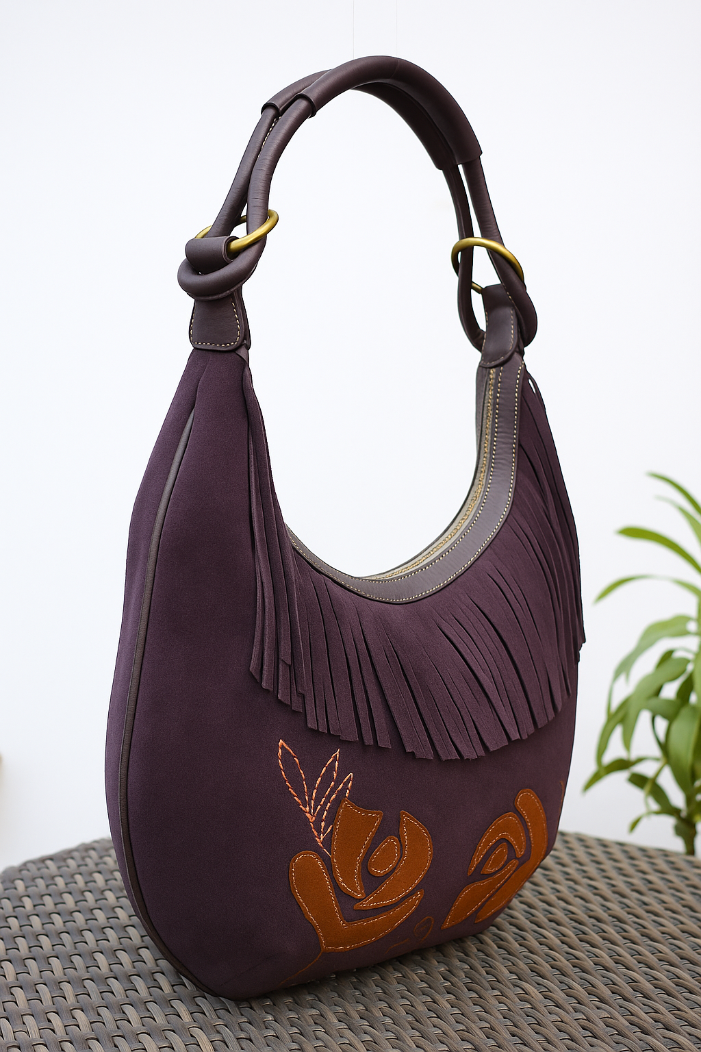 Desert Fringe Suede Shoulder Bag